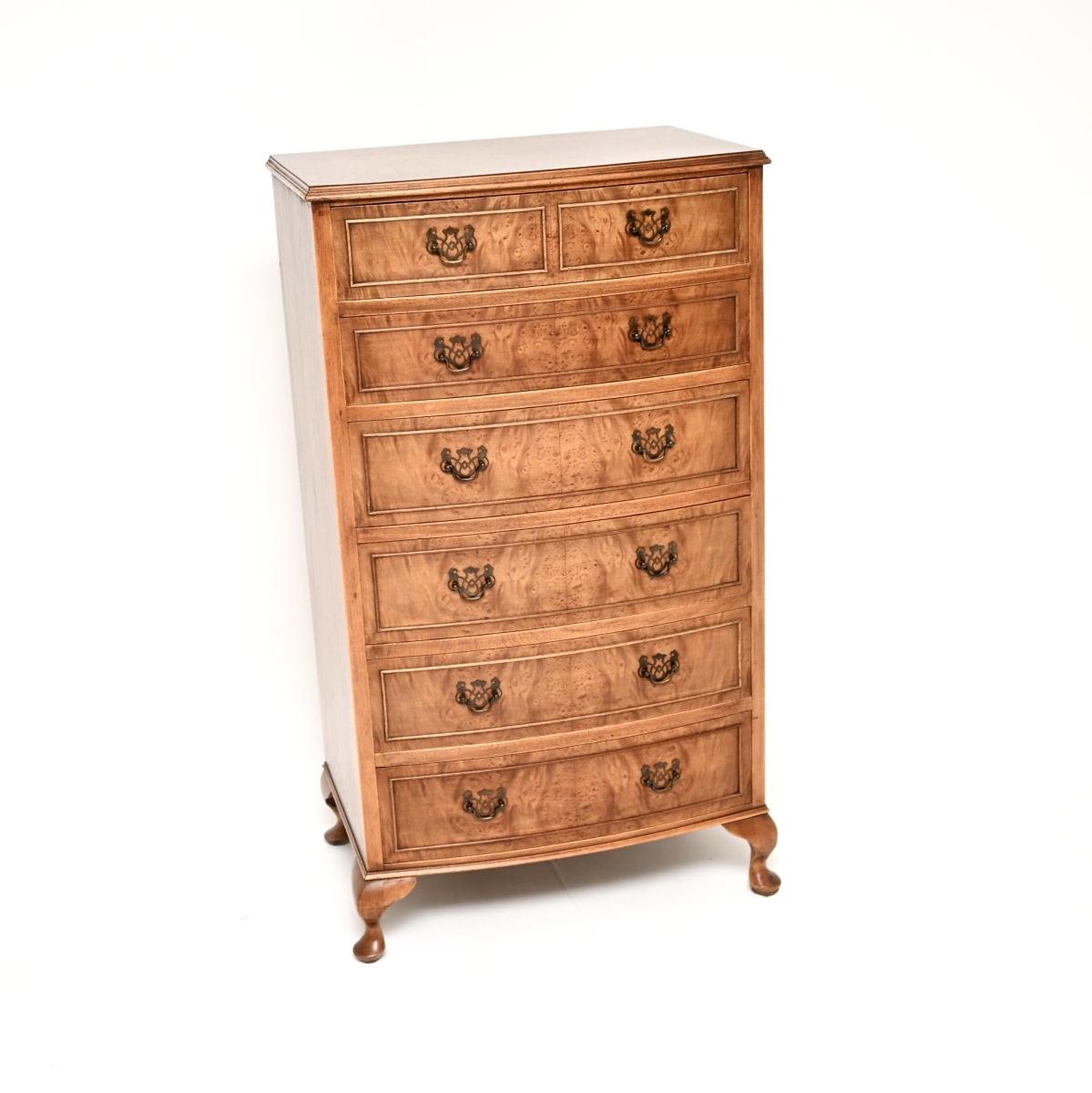 Bow Front Burr Walnut Chest of Drawers (1 of 10) Bow Front Burr Walnut Chest of Drawers (1 of 10)