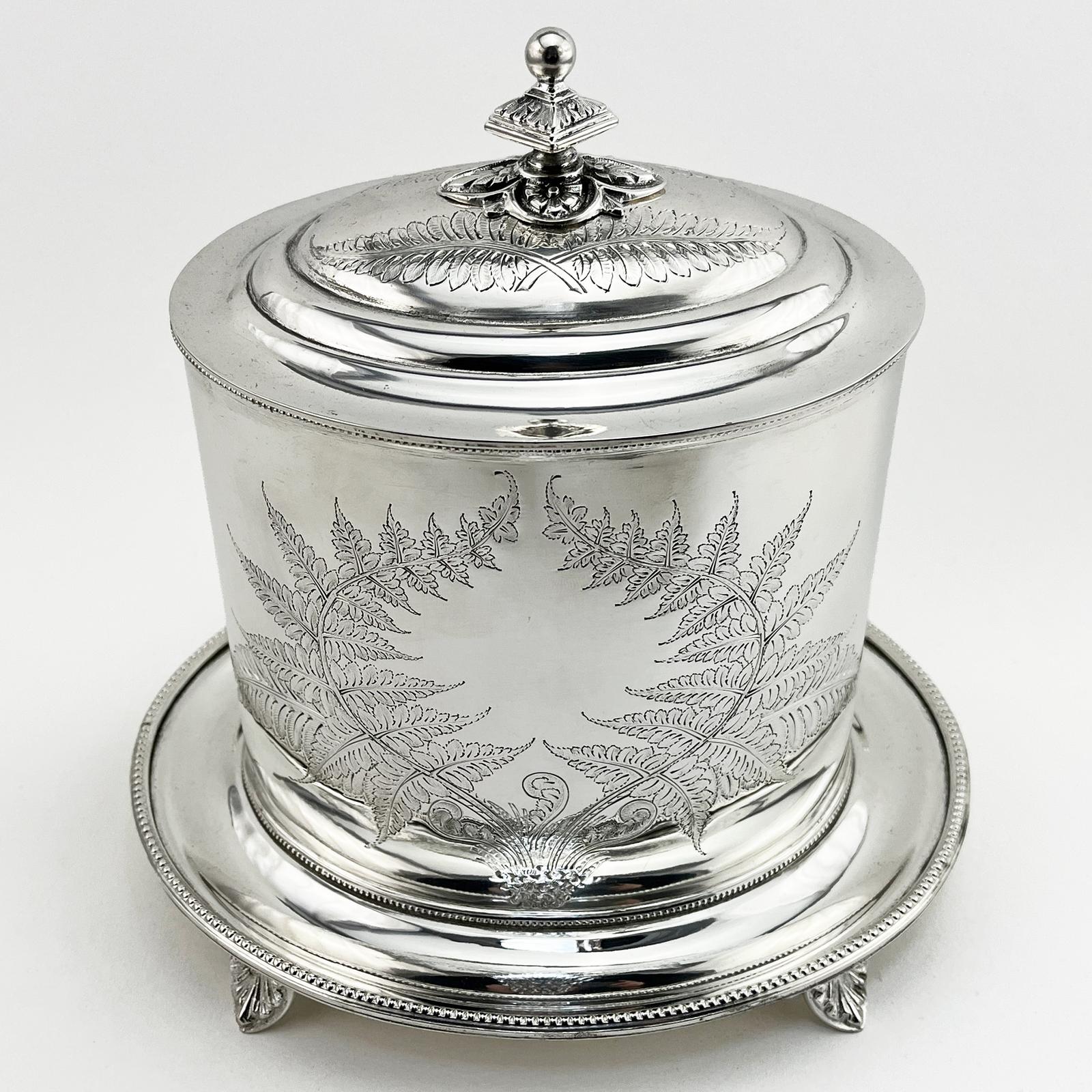 Rustic Victorian Silver Plated Biscuit Barrel / Trinket Box (1 of 7) Rustic Victorian Silver Plated Biscuit Barrel / Trinket Box (1 of 7)