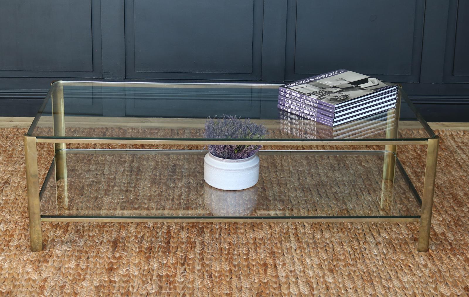 Two-Tier Bronze Coffee Table Designed by Jacques Quinet (1 of 5) Two-Tier Bronze Coffee Table Designed by Jacques Quinet (1 of 5)