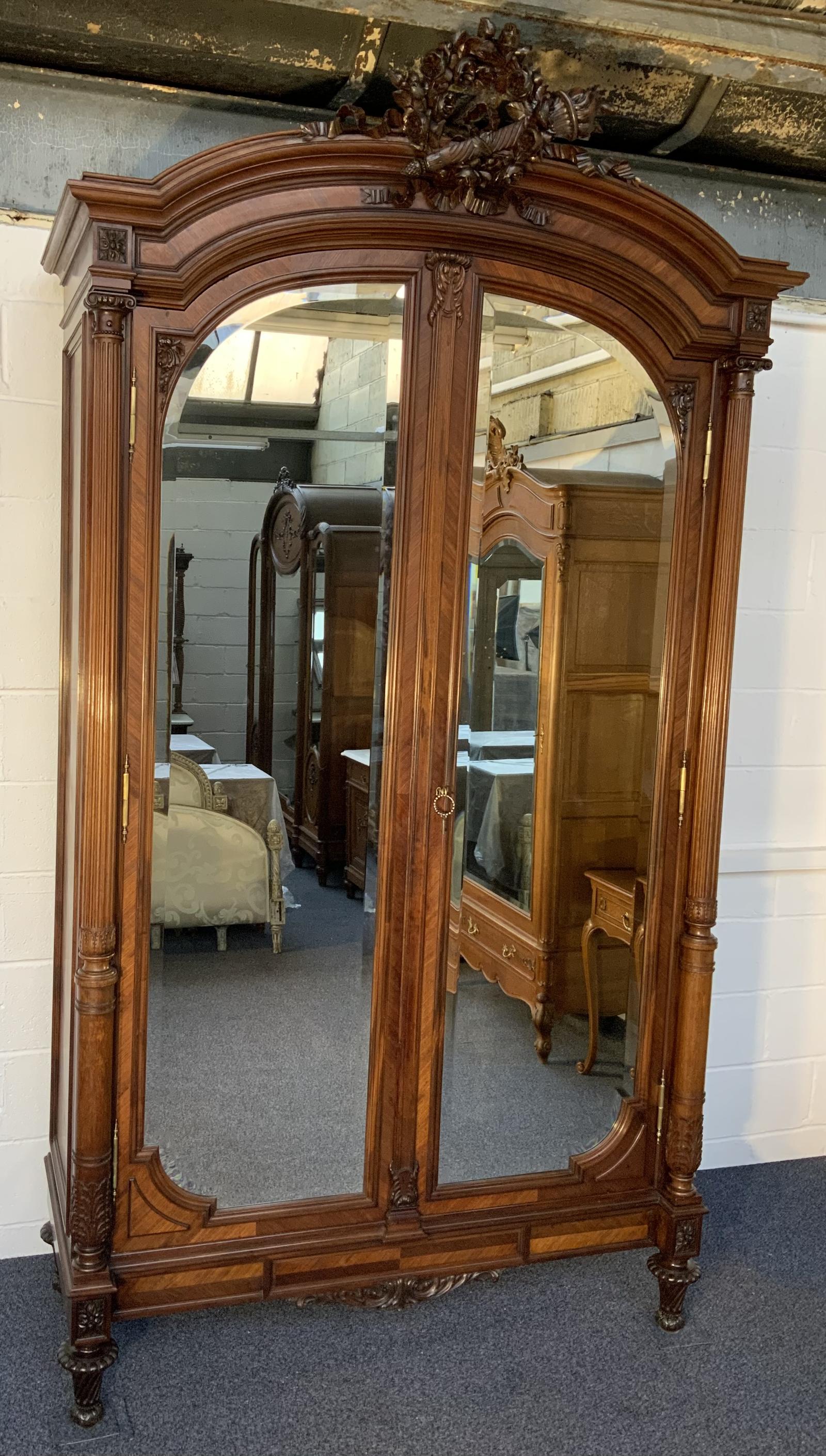 Huge Stunning French Rosewood Armoire (1 of 13)