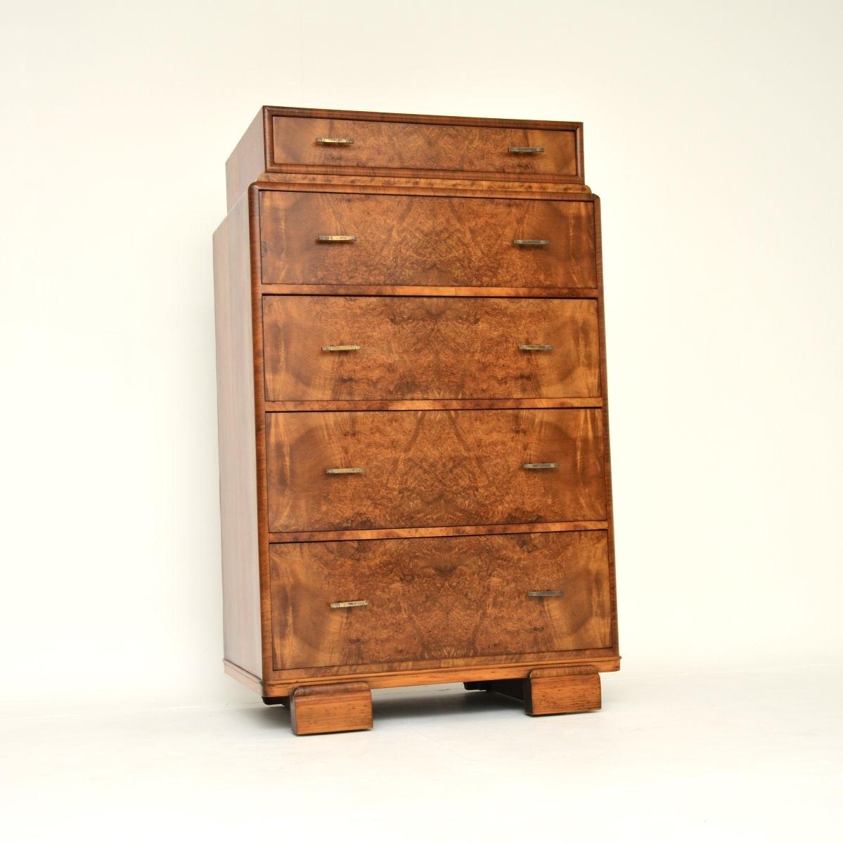 Art Deco Burr Walnut Chest of Drawers (1 of 11)