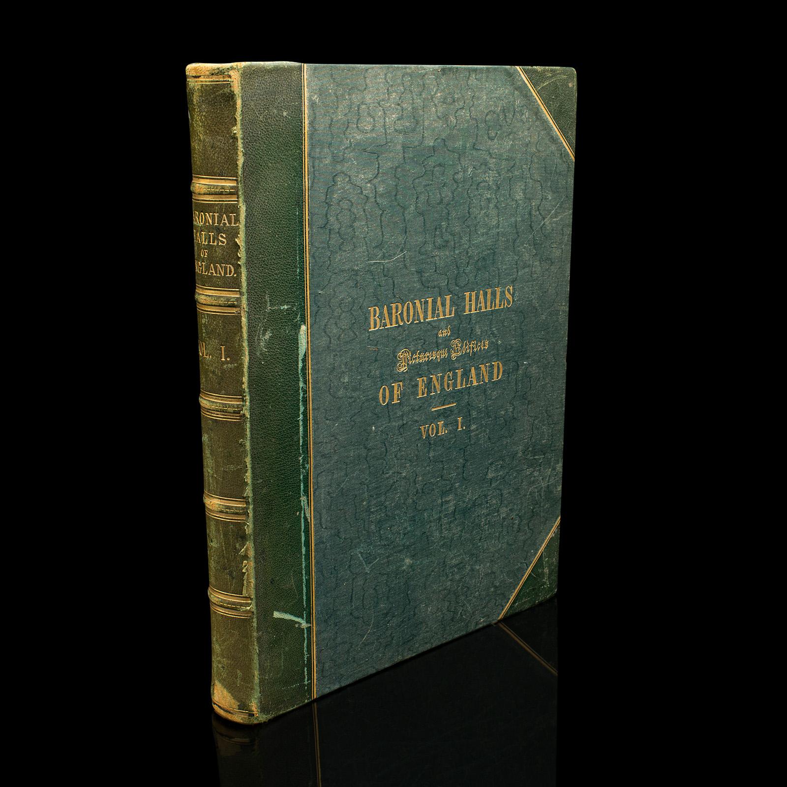 Large Antique Book of Baronial Halls Volume 1, Reference, English, Mid Victorian (1 of 12) Large Antique Book of Baronial Halls Volume 1, Reference, English, Mid Victorian (1 of 12)