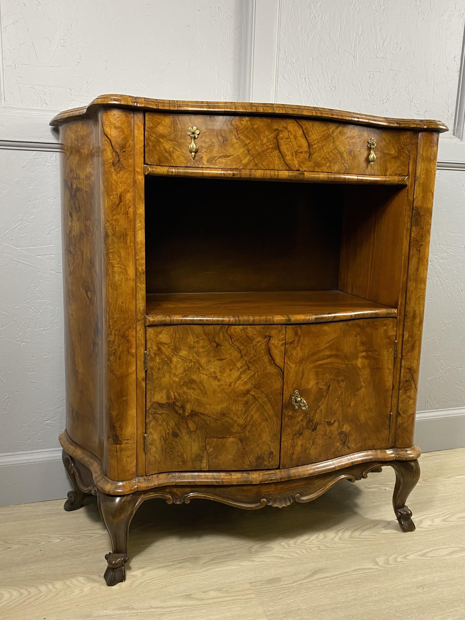 Small Walnut Serpentine Cabinet (1 of 11)