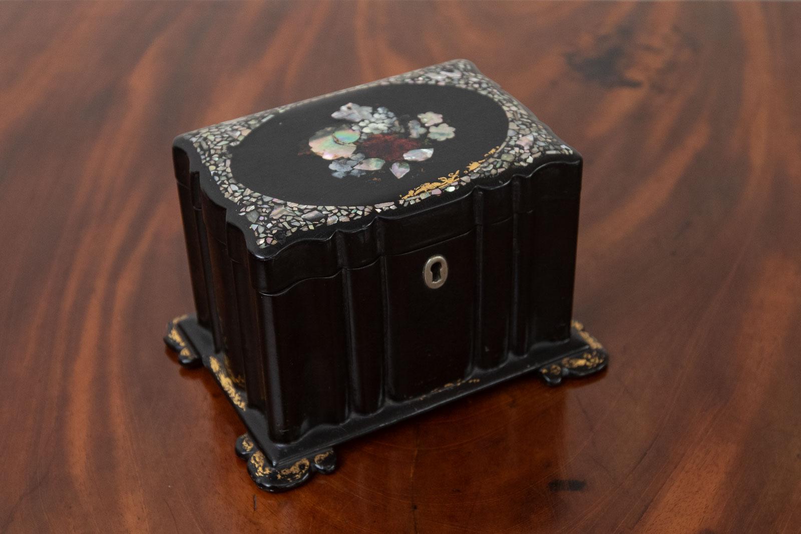 Early 19th Century Mahogany Tea Caddy (1 of 7)