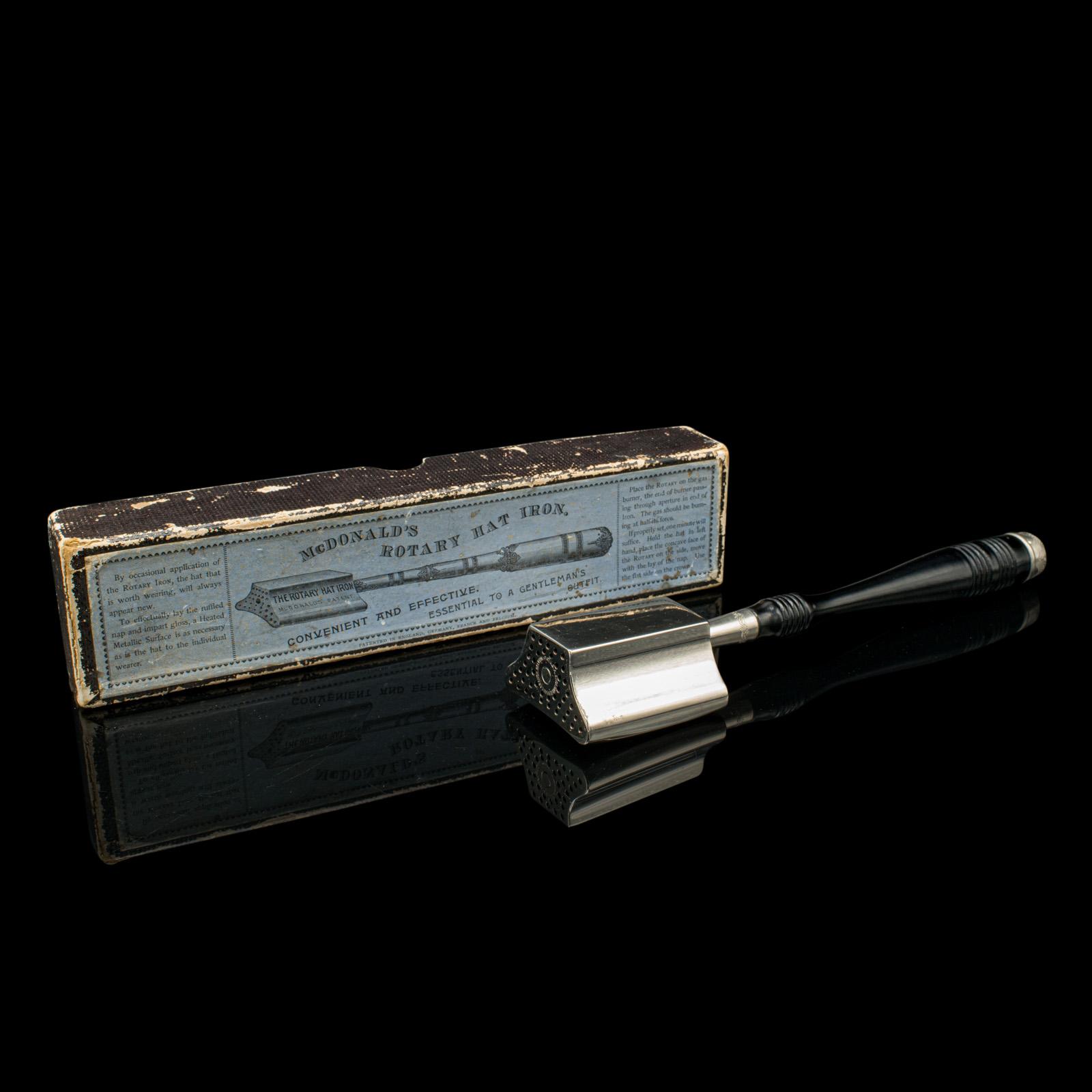 Antique McDonald's Rotary Hat Iron, American, Nickel, Millinery Tool c.1900 (1 of 12) Antique McDonald's Rotary Hat Iron, American, Nickel, Millinery Tool c.1900 (1 of 12)