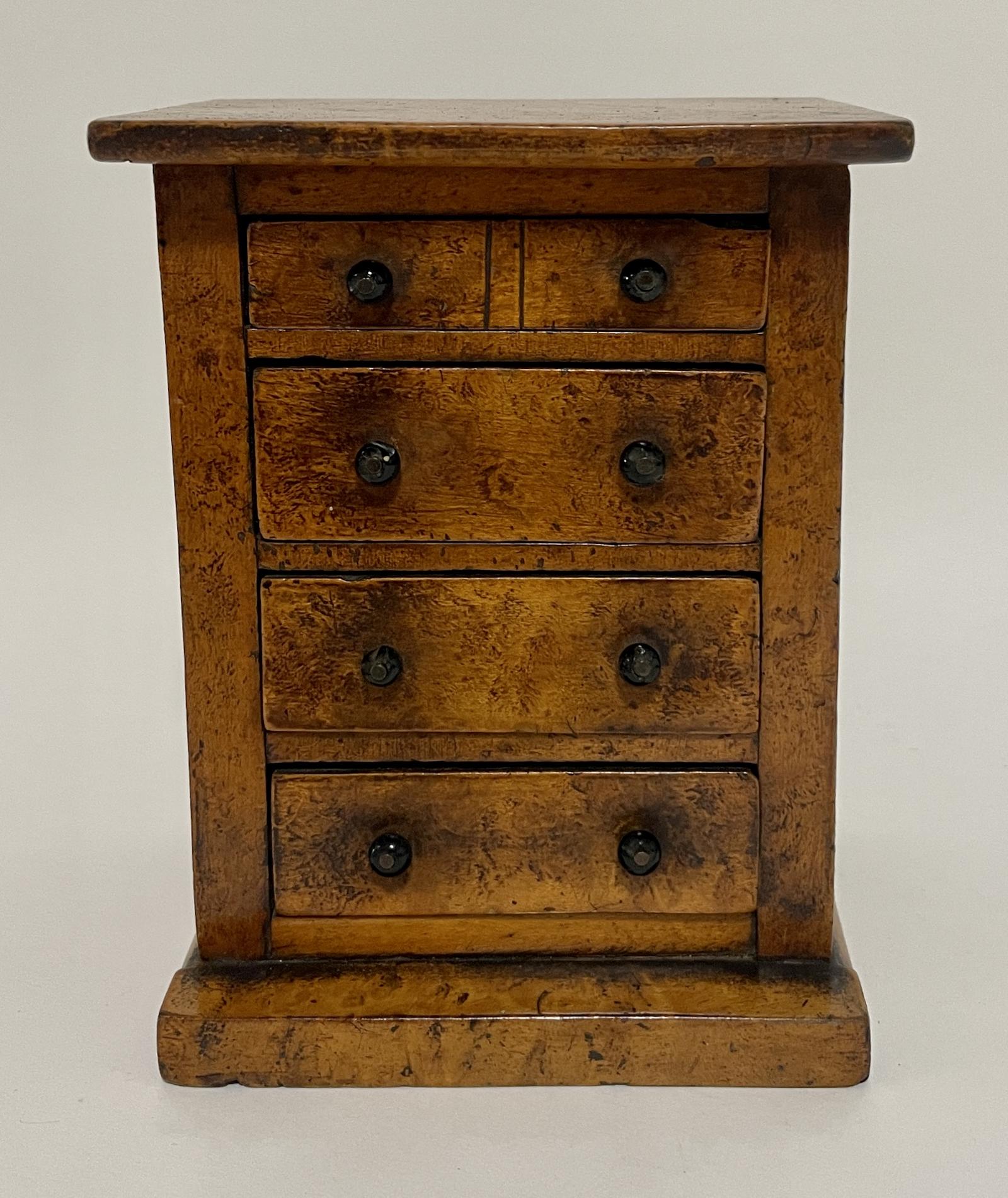 Antique Miniature Burr Chest of Drawers (1 of 17) Antique Miniature Burr Chest of Drawers (1 of 17)
