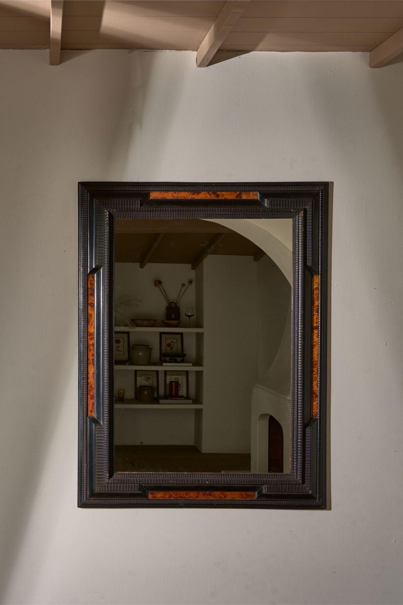 Large 19th Century Italian Ebonised and Faux Tortoiseshell Mirror - No6 (1 of 4) Large 19th Century Italian Ebonised and Faux Tortoiseshell Mirror - No6 (1 of 4)