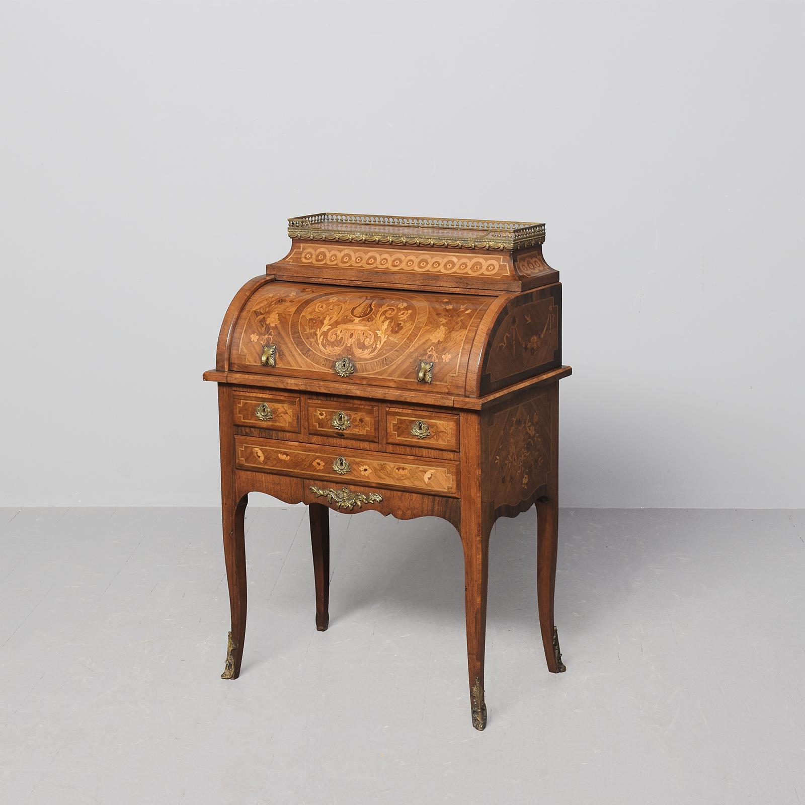 Superb Inlaid Walnut Louis XV Style Ladies Writing Desk (1 of 9) Superb Inlaid Walnut Louis XV Style Ladies Writing Desk (1 of 9)