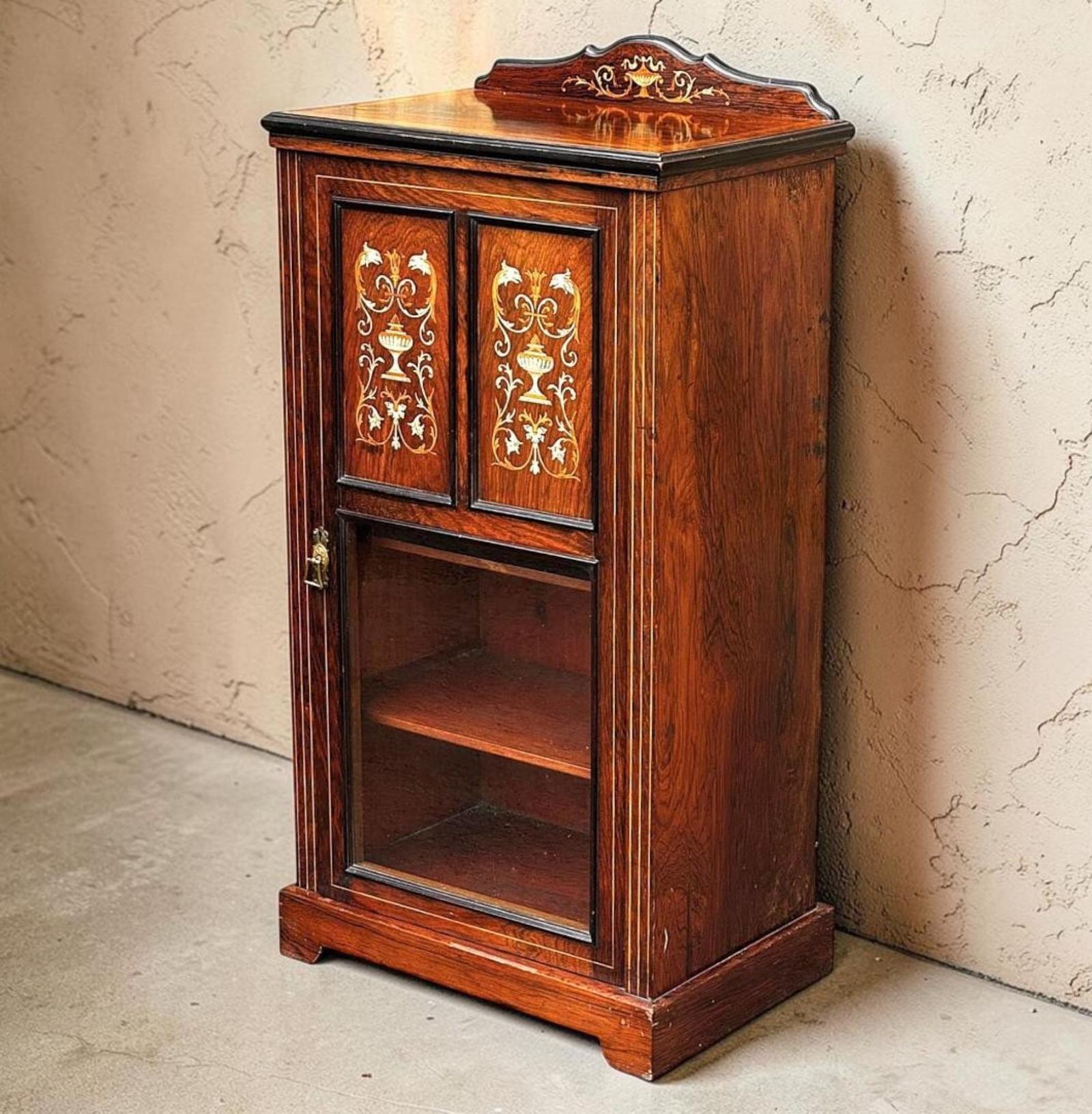 Edwardian Inlaid Rosewood Cabinet (1 of 16) Edwardian Inlaid Rosewood Cabinet (1 of 16)