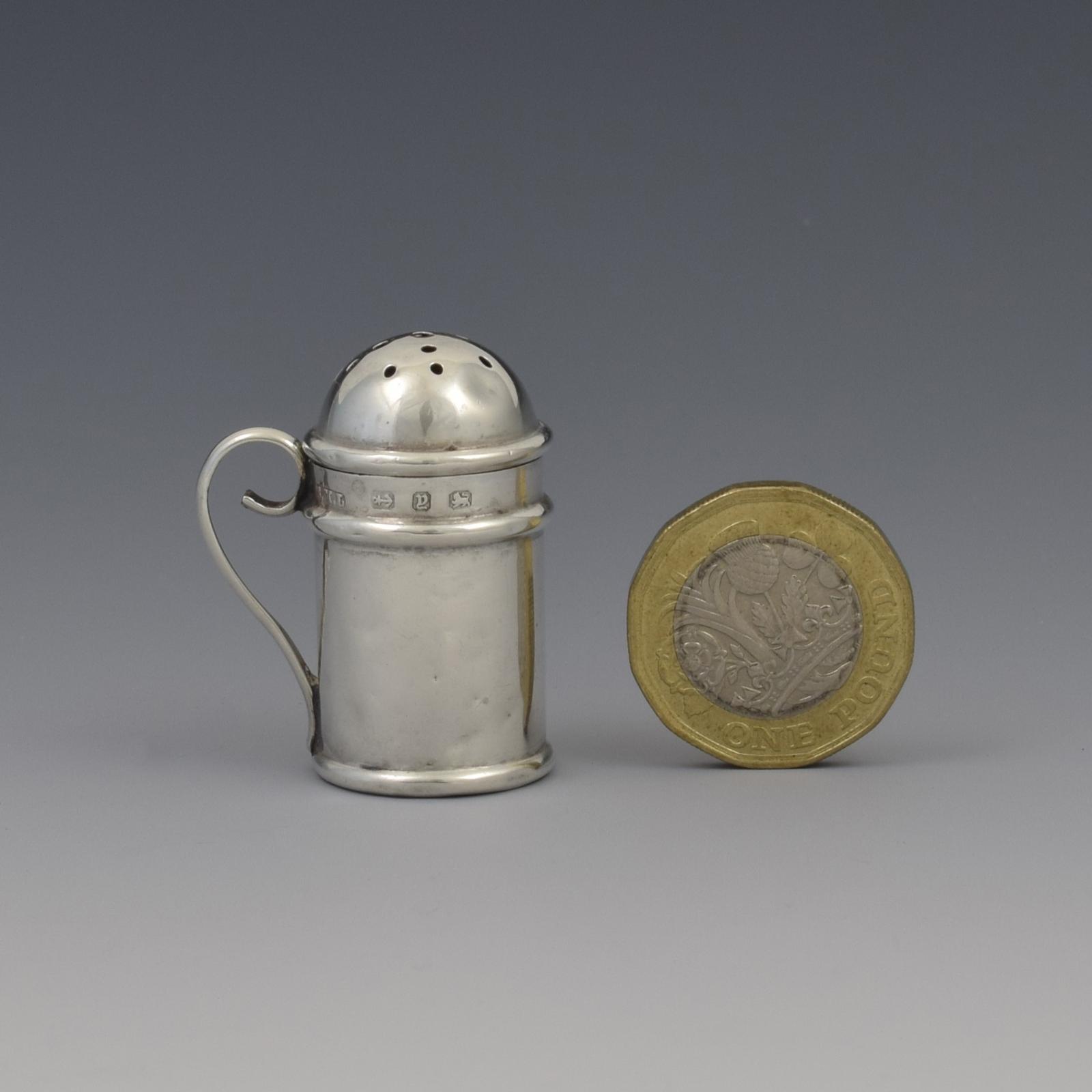 Unusual Victorian English Silver Novelty Miniature Toy Flour Dredger / Caster (1 of 10)