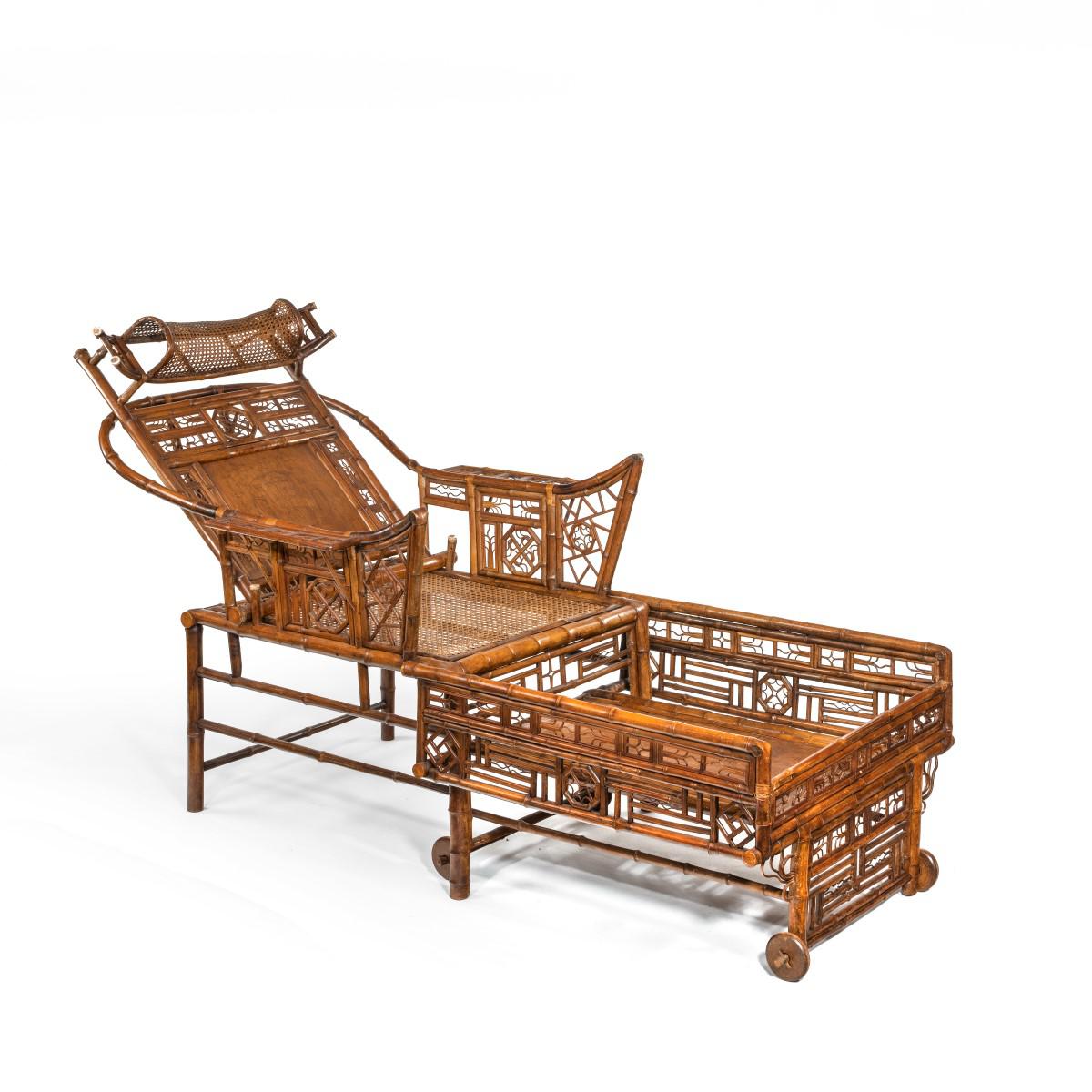 A Chinese Export ‘Brighton Pavilion’ bamboo adjustable day bed (1 of 19)