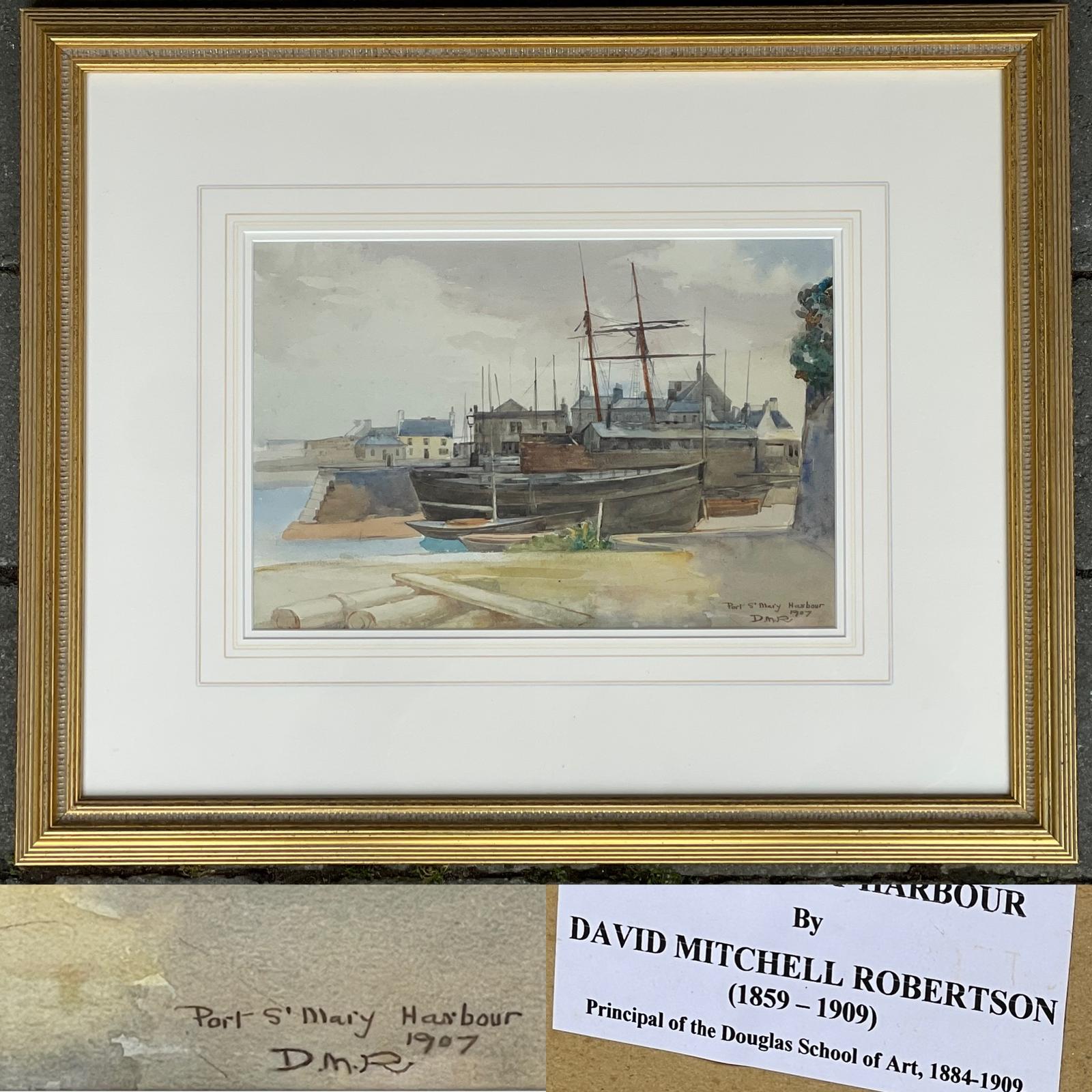 Isle of Man Watercolour, Port St Mary, Marine Scene (1 of 6)