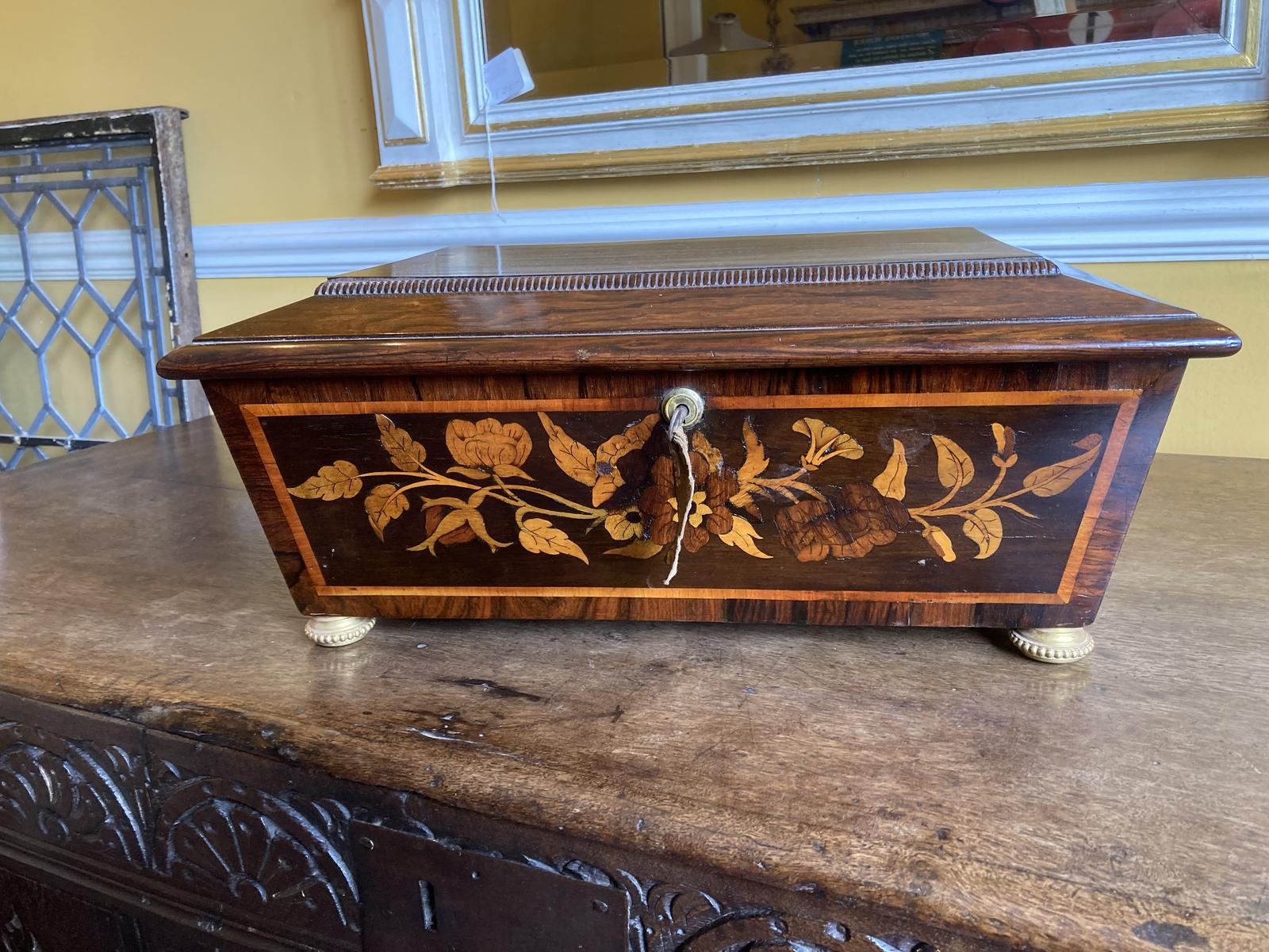 Large Rosewood & Marquetry Box (1 of 8) Large Rosewood & Marquetry Box (1 of 8)