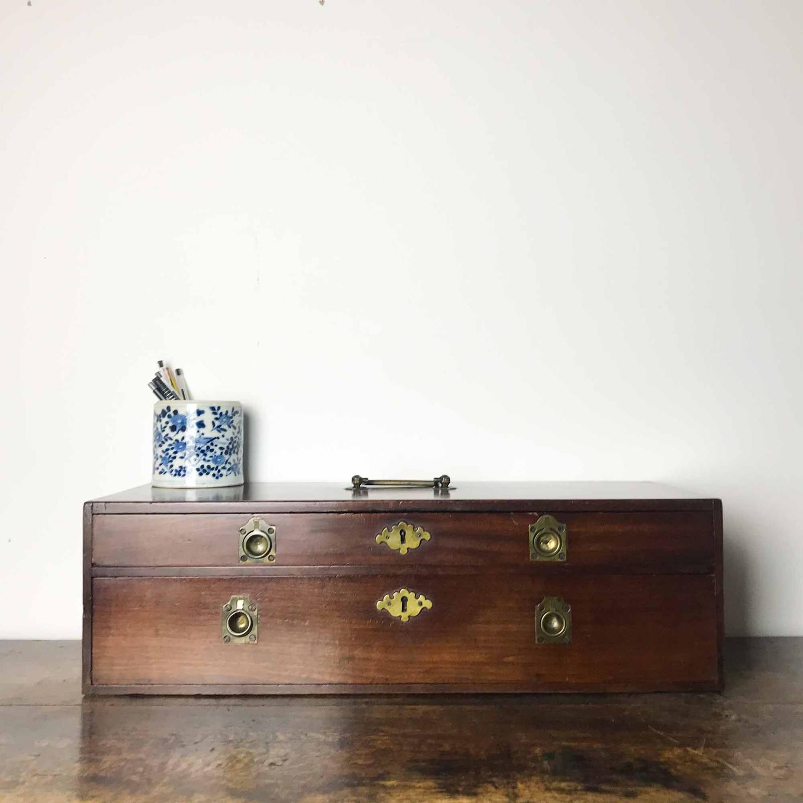 Georgian Campaign Style Tabletop Cabinet (1 of 15) Georgian Campaign Style Tabletop Cabinet (1 of 15)