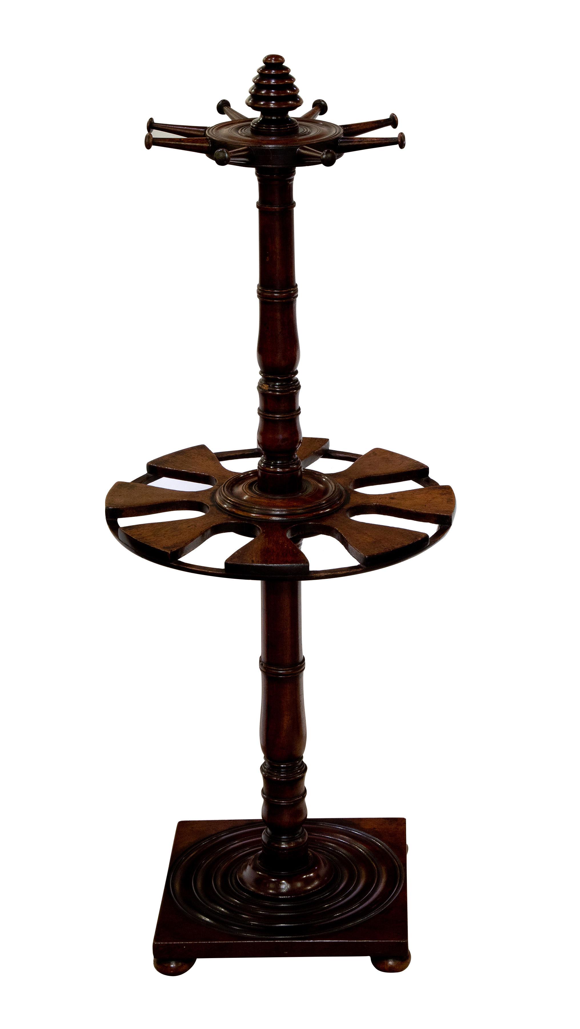 Mahogany revolving 'carousel', stick and parasol stand c1820 (1 of 1)