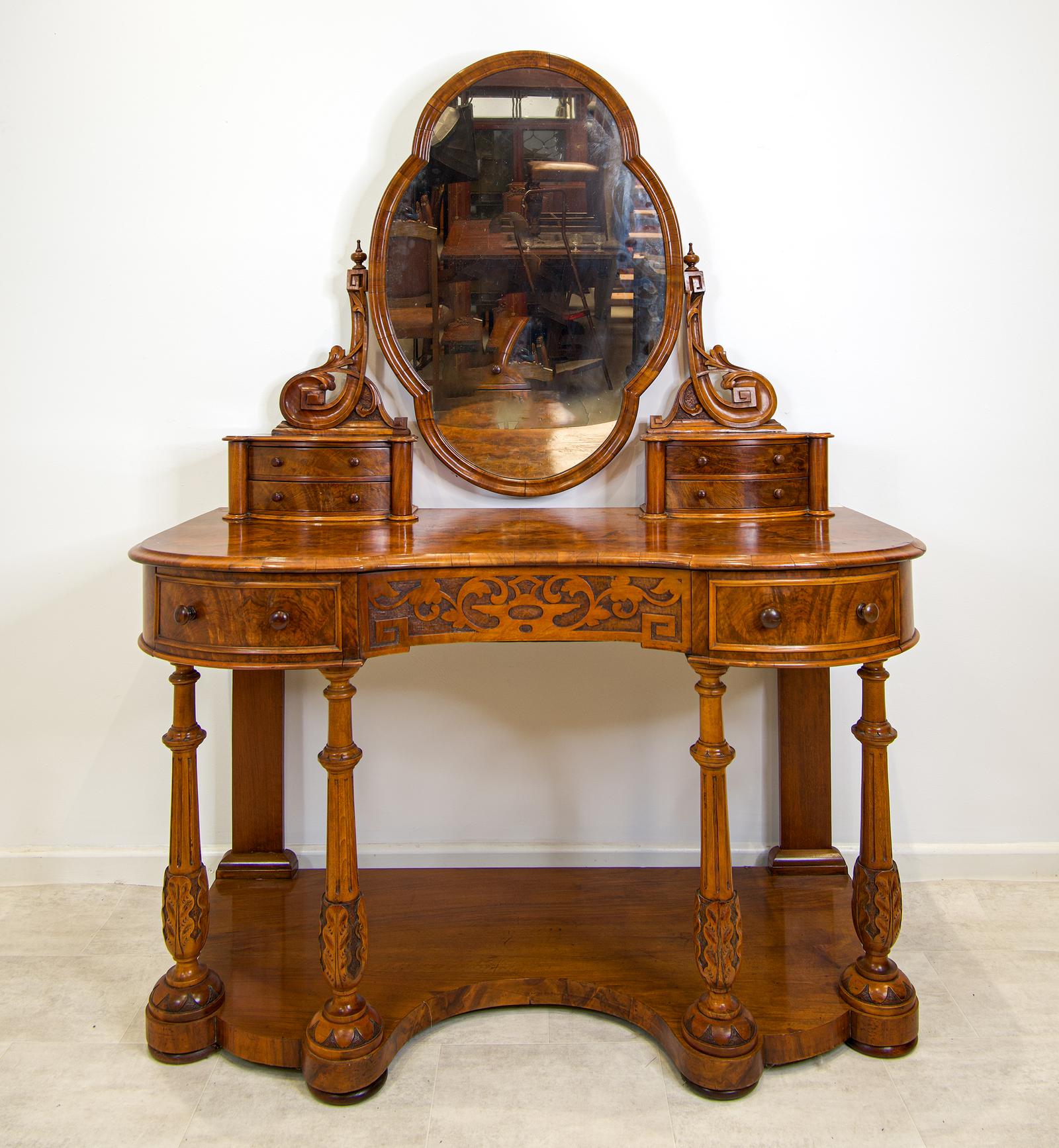 Antique Victorian Burr Walnut Duchess Dressing Table (1 of 6) Antique Victorian Burr Walnut Duchess Dressing Table (1 of 6)