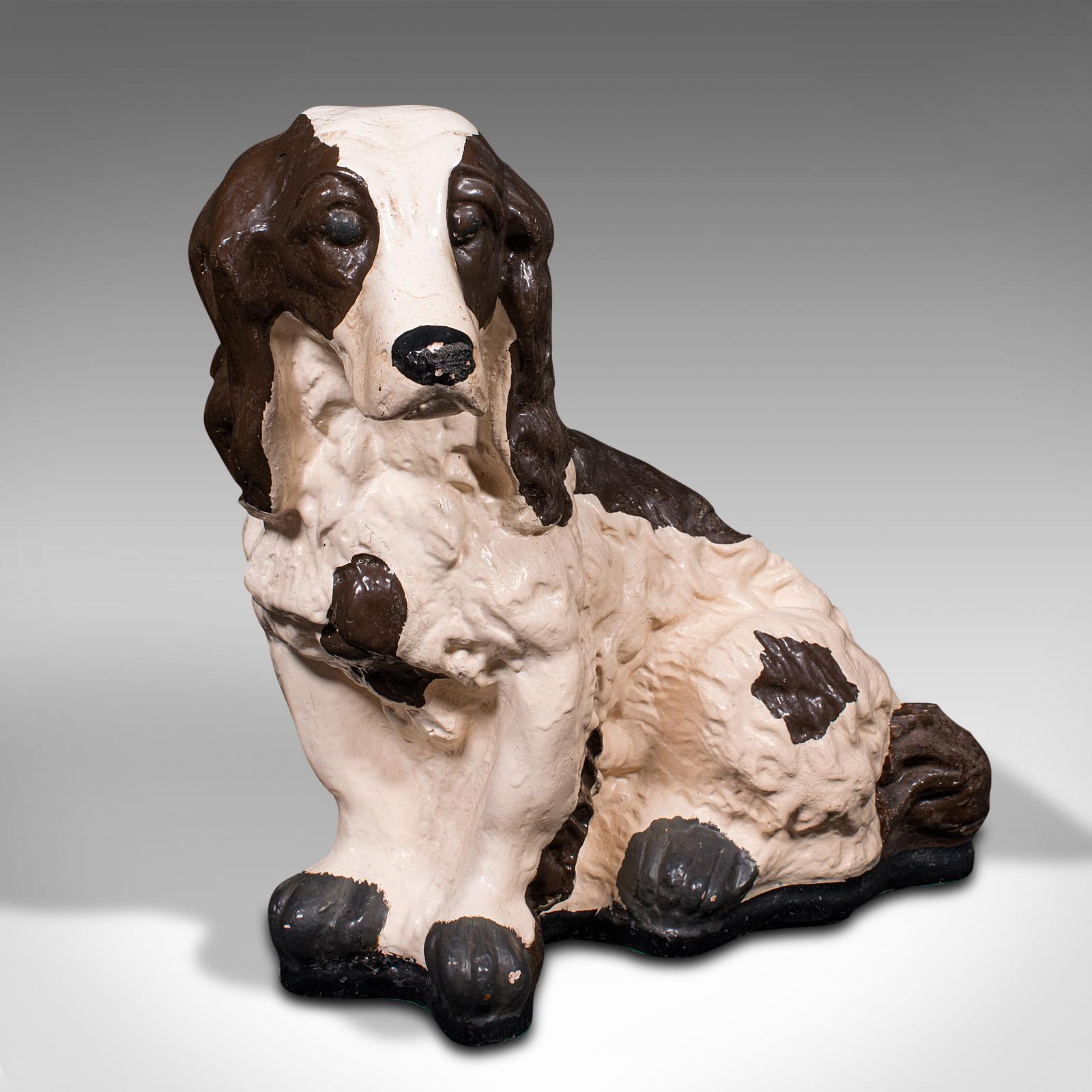 Antique Cocker Spaniel Statue, English, Plasterwork, Dog Figure, Victorian, 1900 (1 of 10)