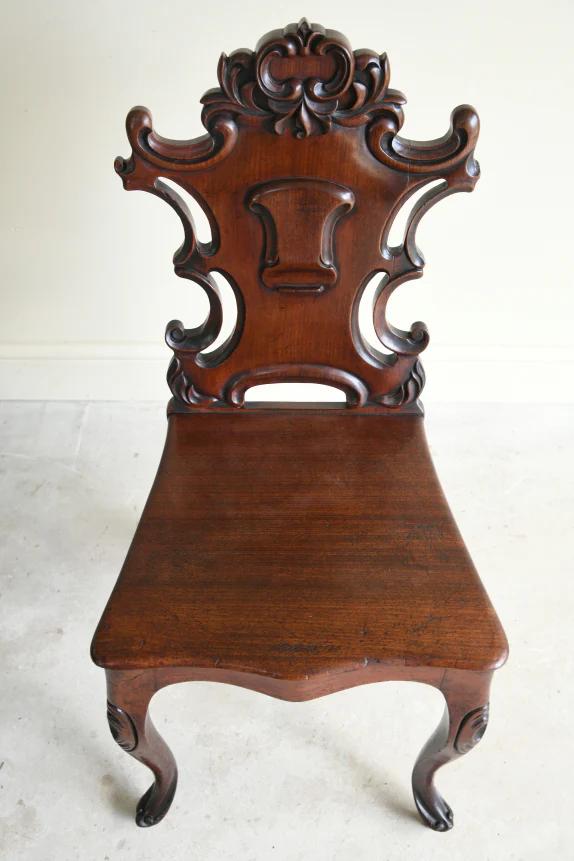 Antique Victorian Mahogany Hall Chair (1 of 9)