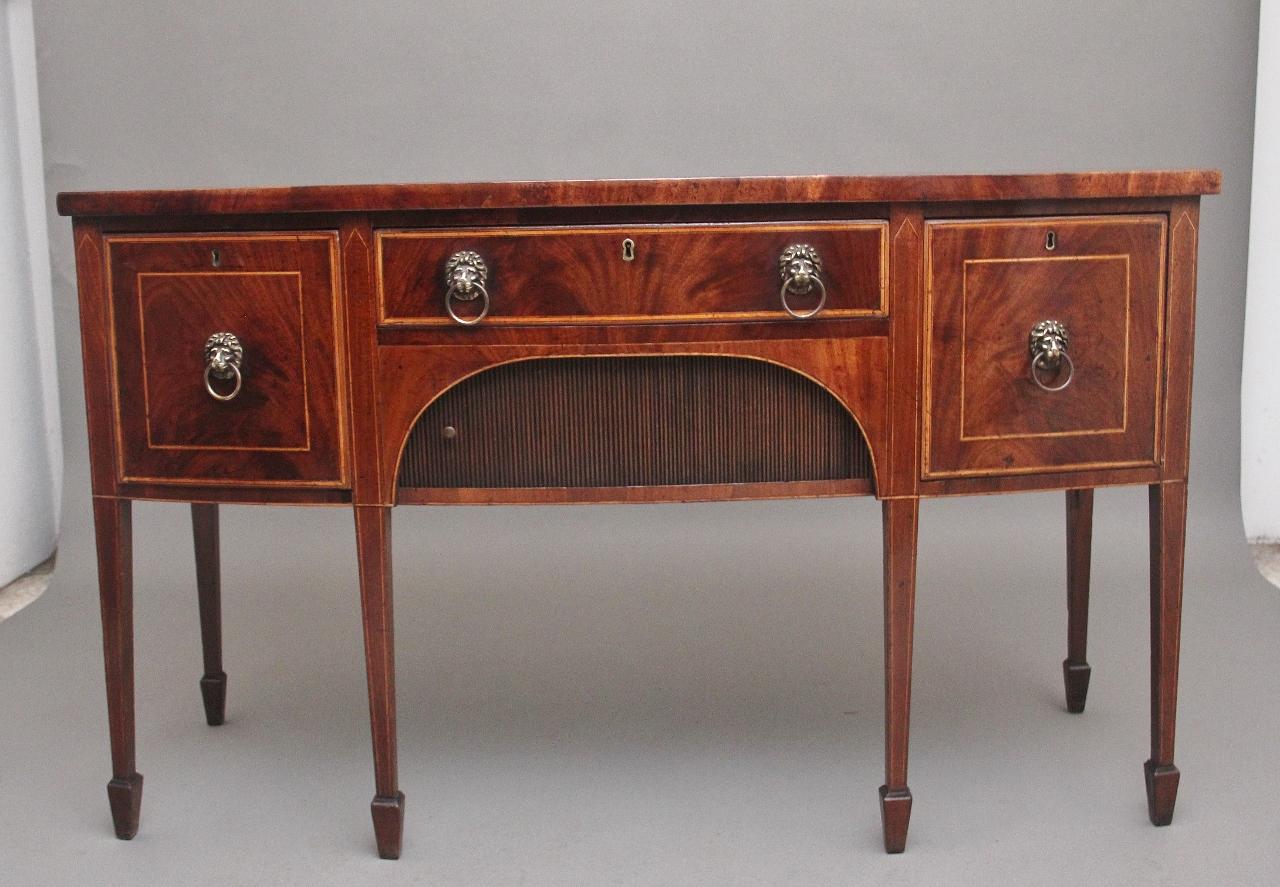 Early 19th Century Mahogany Bowfront Sideboard (1 of 9)