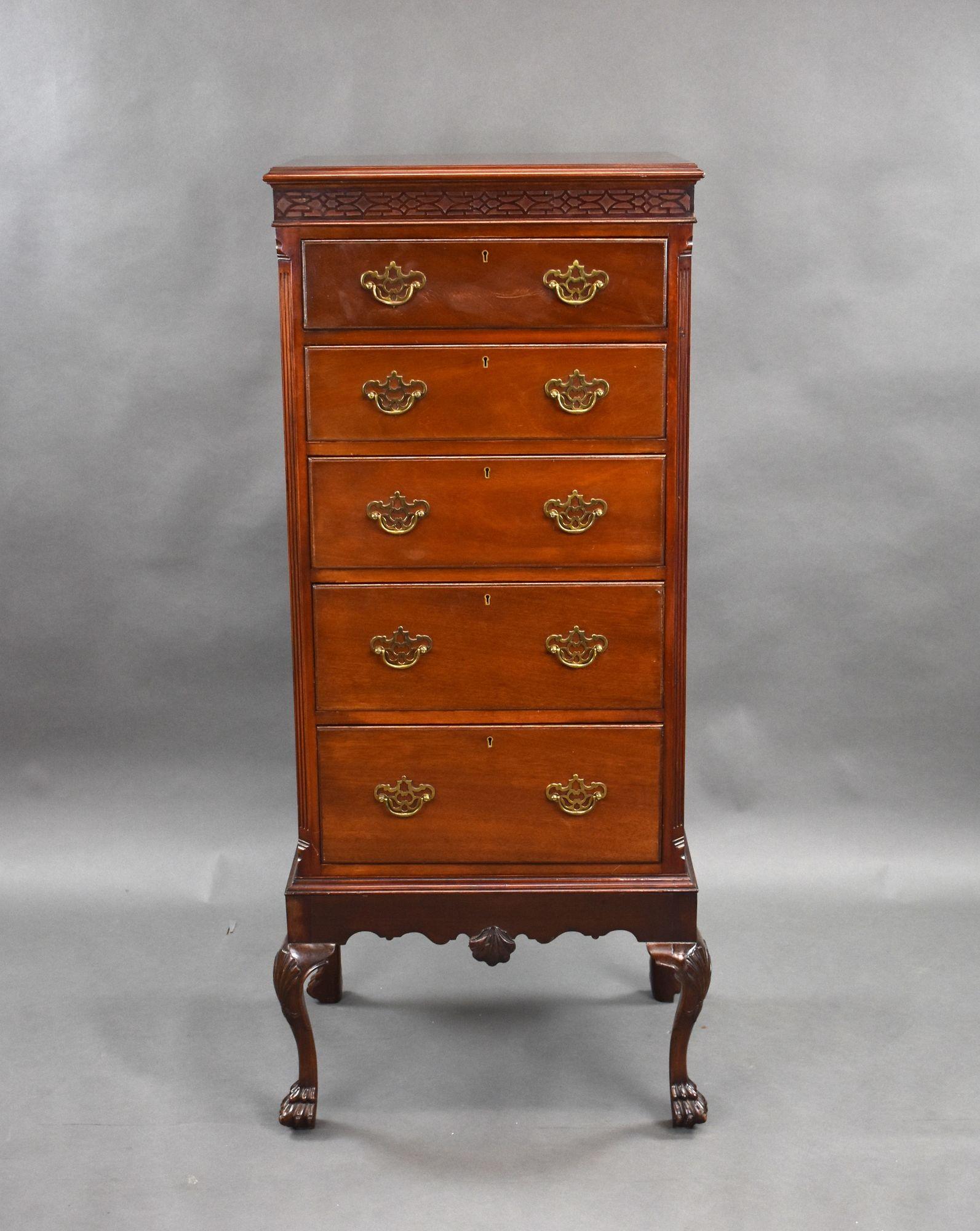 Antique Mahogany Chest on Stand (1 of 7)