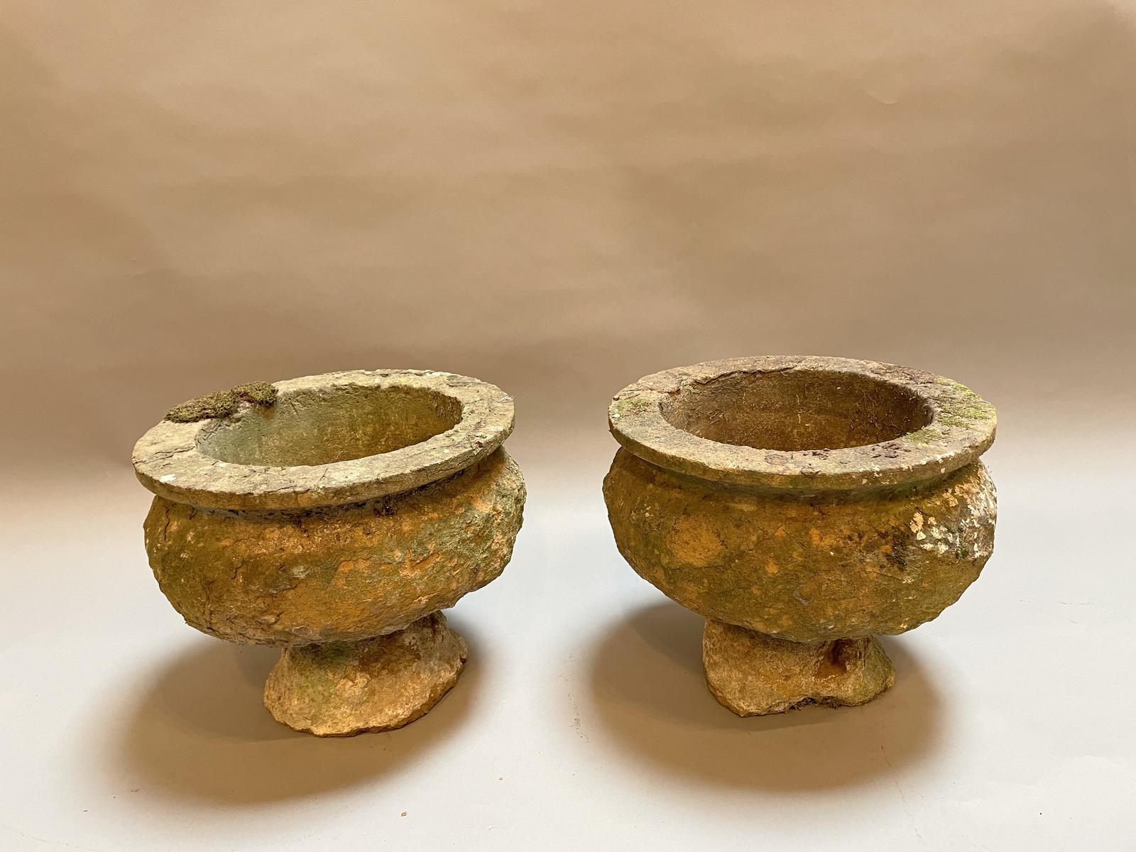 Pair of 19th Century Soft Stone Urns (1 of 8)