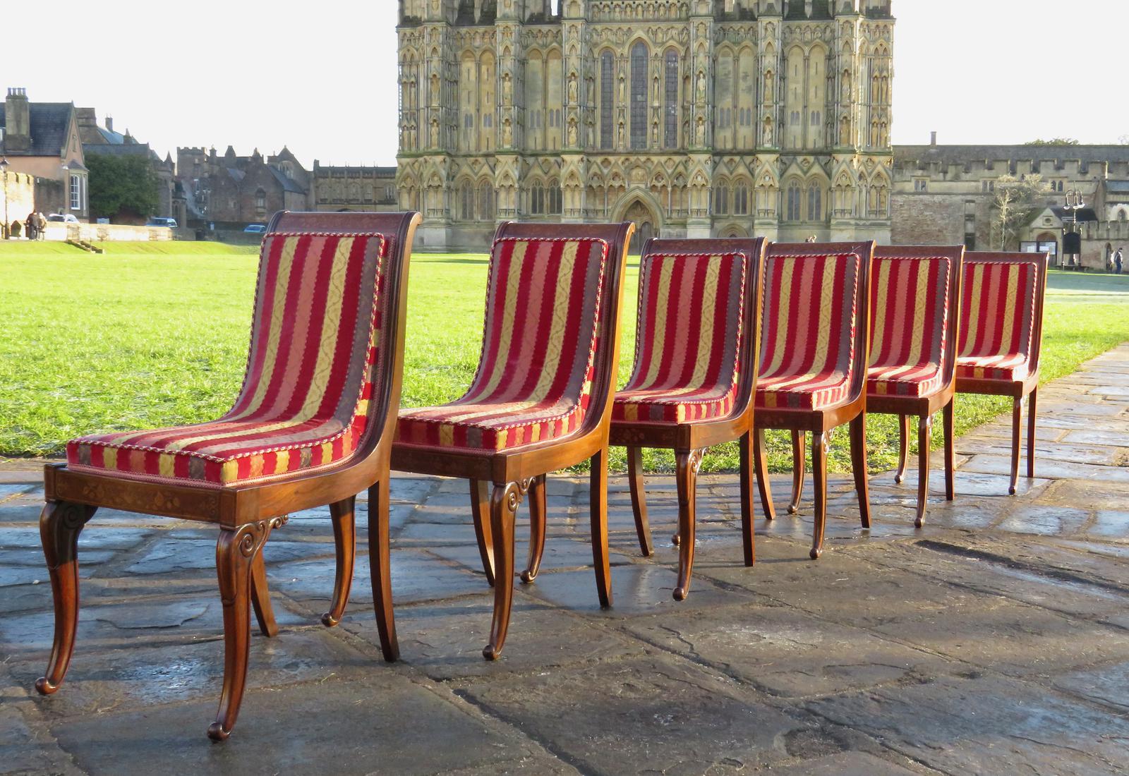 Antique French Regency Jeanselme Rosewood Dining Chairs (1 of 11)
