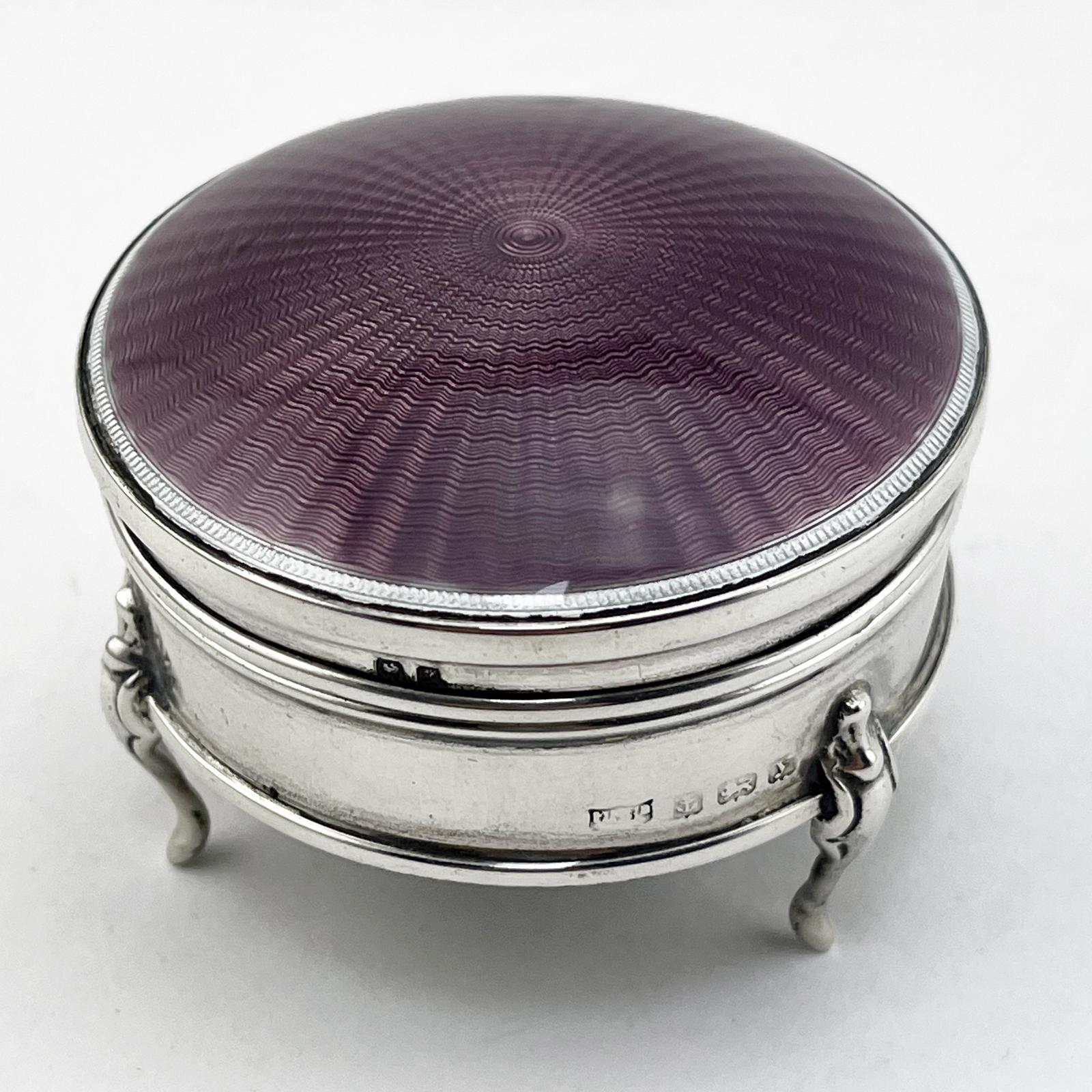 Sterling Silver & Guilloche Enamel Jewellery / Trinket Box (1 of 7) Sterling Silver & Guilloche Enamel Jewellery / Trinket Box (1 of 7)