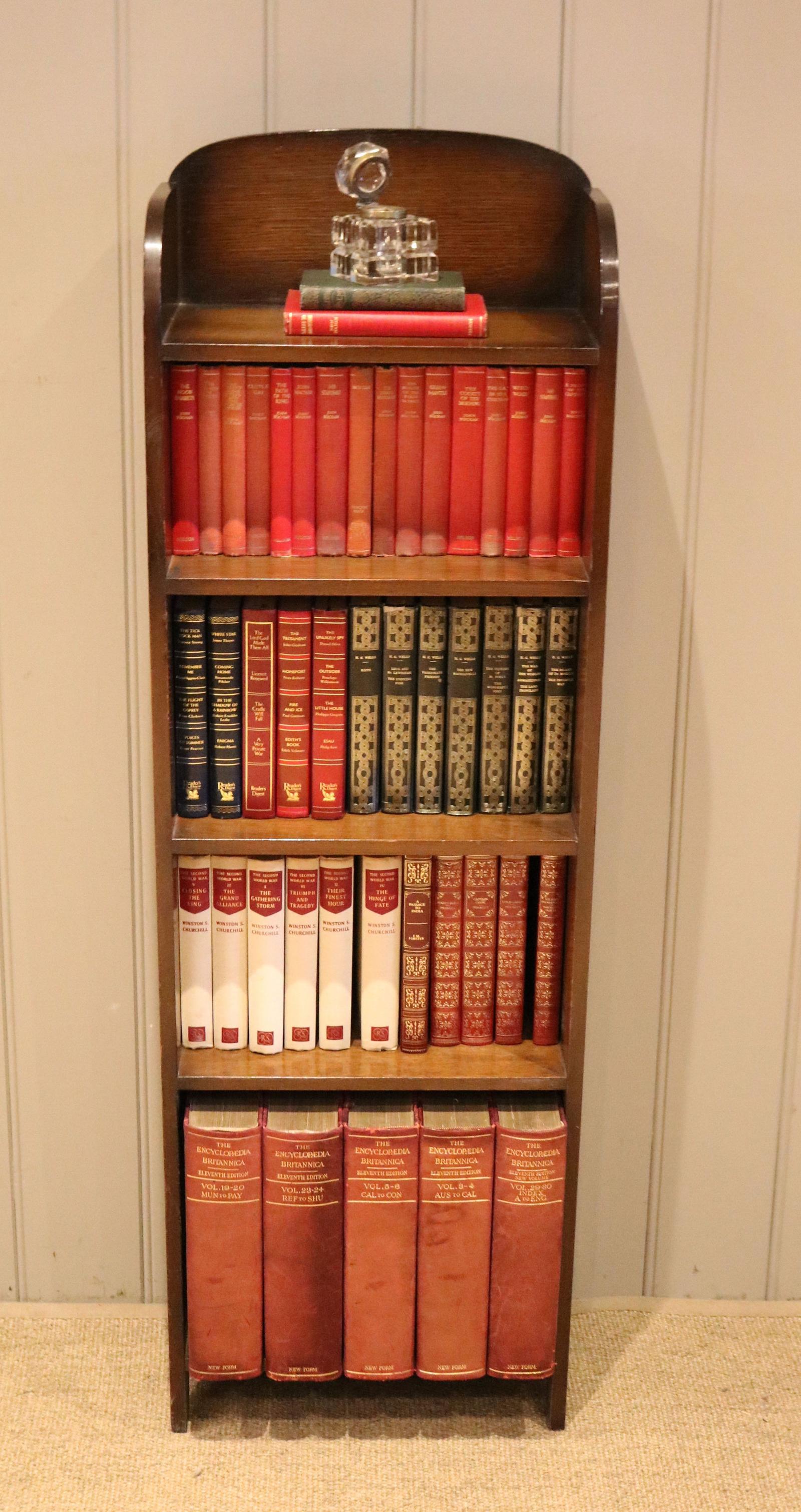 Tall Slim Oak Open Bookcase (1 of 10) Tall Slim Oak Open Bookcase (1 of 10)