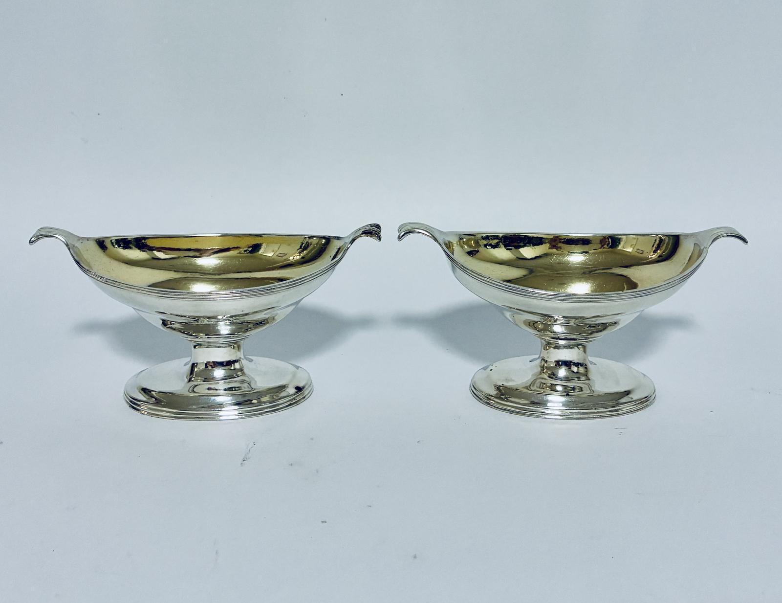 Pair of Georgian Silver Salt Boats (1 of 12) Pair of Georgian Silver Salt Boats (1 of 12)