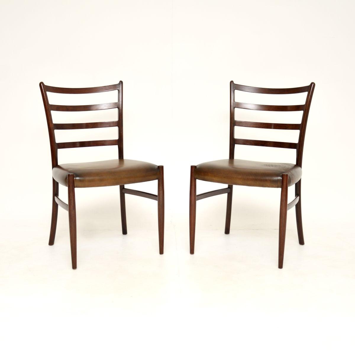 Pair of Danish Rosewood & Leather Chairs by Johannes Andersen (1 of 10)