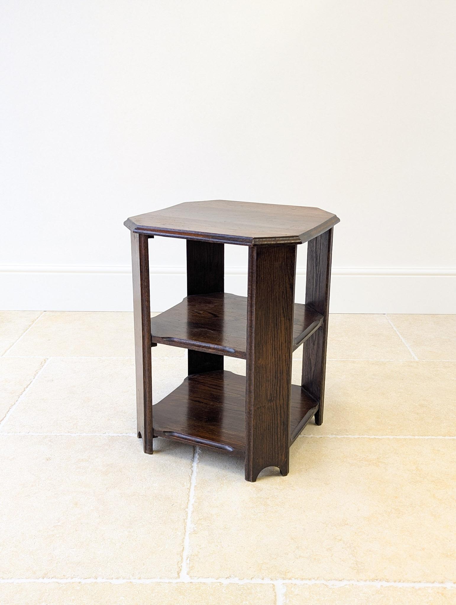 Antique Oak Shelved Octagonal Side Table c.1920 (1 of 16) Antique Oak Shelved Octagonal Side Table c.1920 (1 of 16)