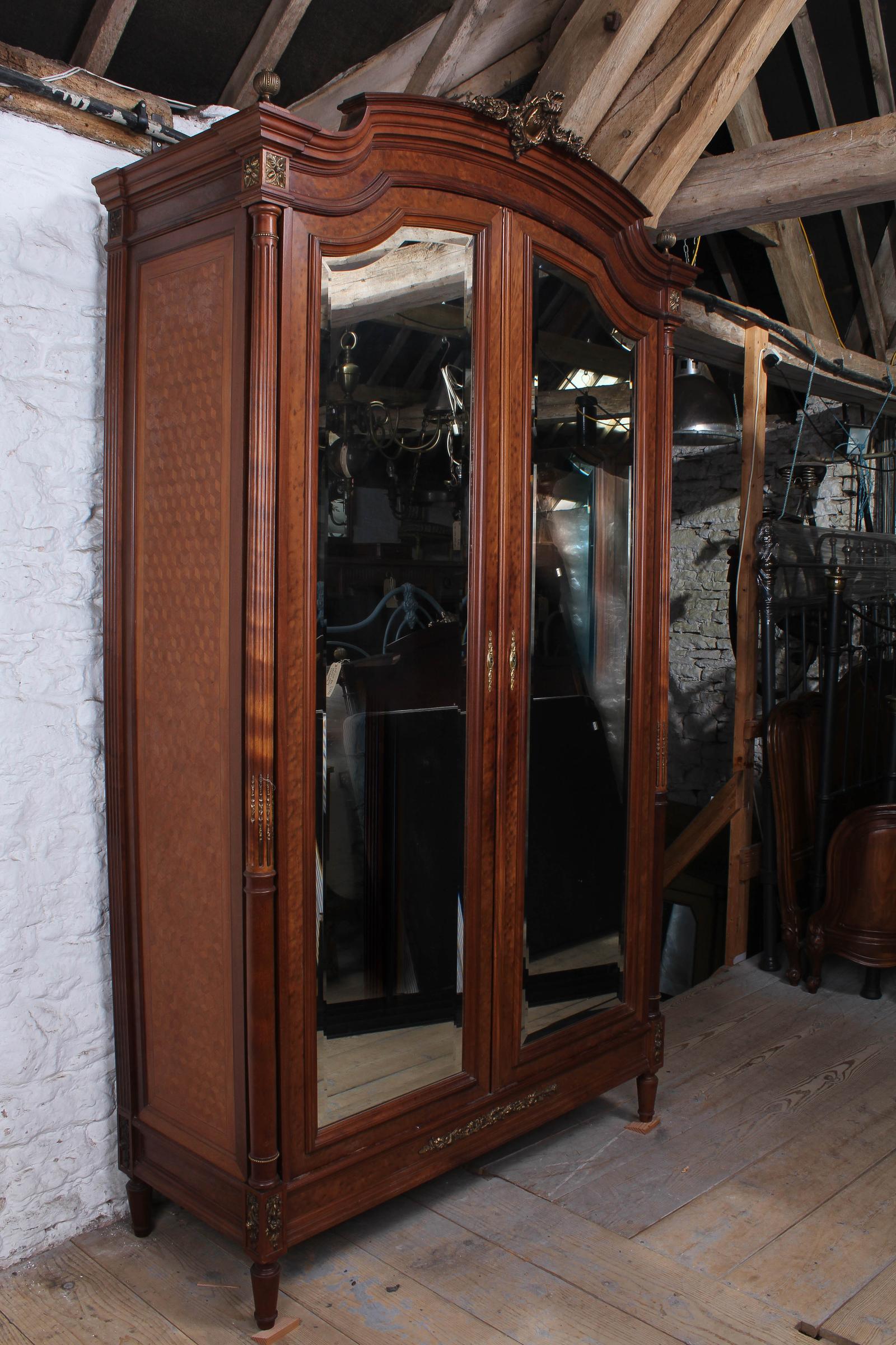 Beautiful French Fruitwood Parquetry Armoire (1 of 8)