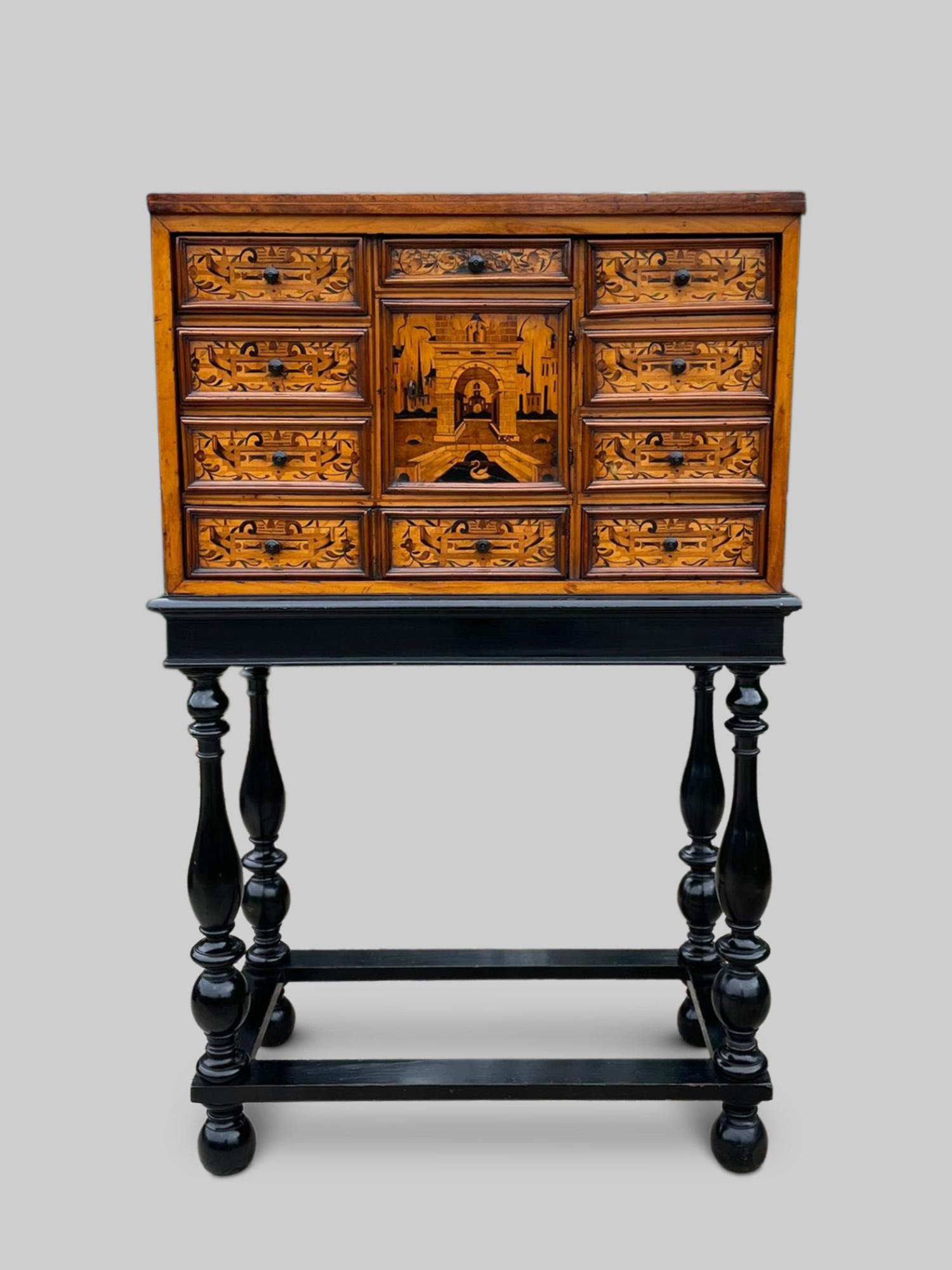 Early 18th Century Italian Cabinet On Stand (1 of 8) Early 18th Century Italian Cabinet On Stand (1 of 8)