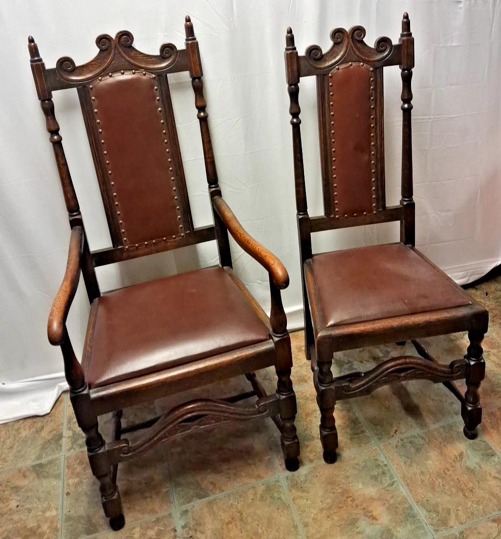Antique Pair of Chairs in Gothic Style (1 of 9)