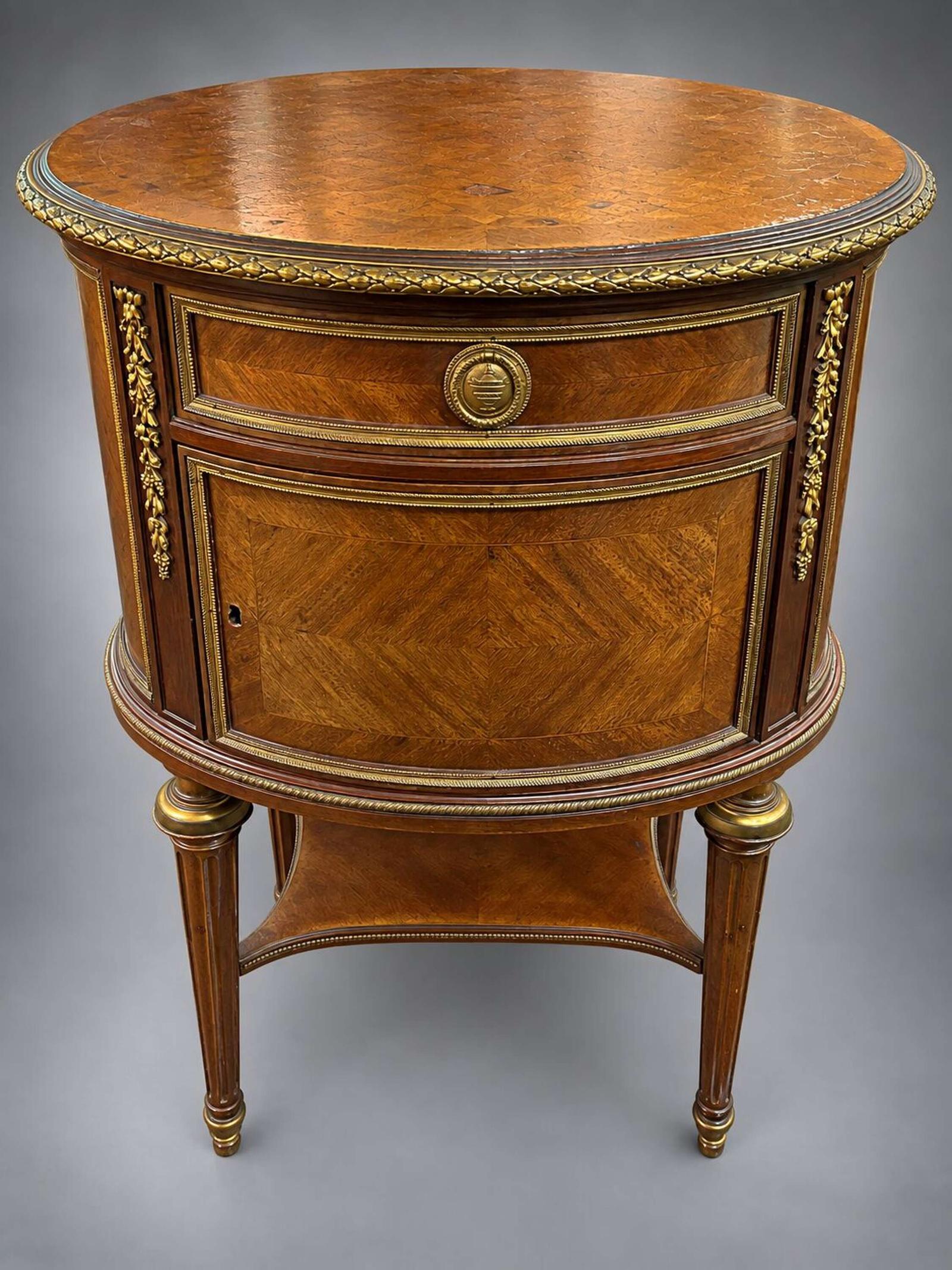 Antique French Oval Cabinet (1 of 7) Antique French Oval Cabinet (1 of 7)