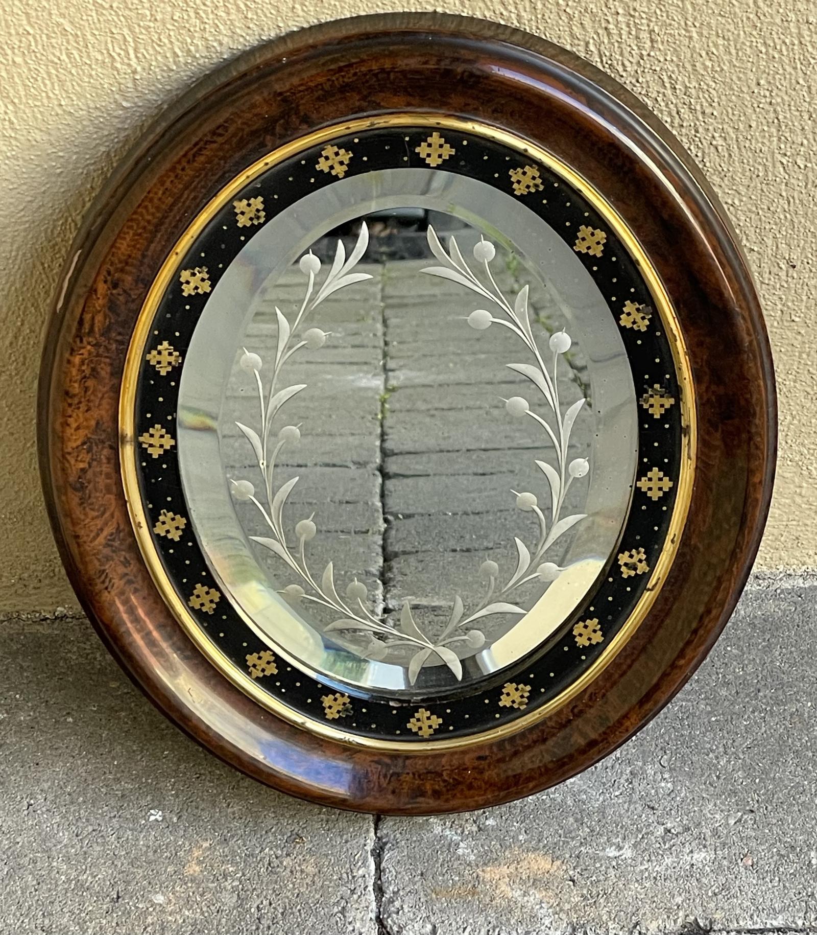 Beautiful Victorian Oval Wall Mirror (1 of 8)