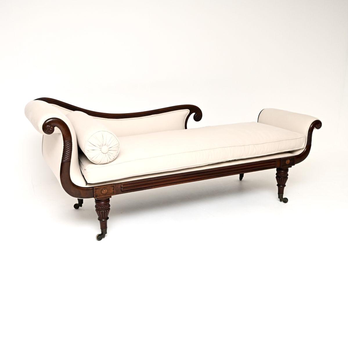 Antique Georgian Period Mahogany Chaise Longue (1 of 10) Antique Georgian Period Mahogany Chaise Longue (1 of 10)