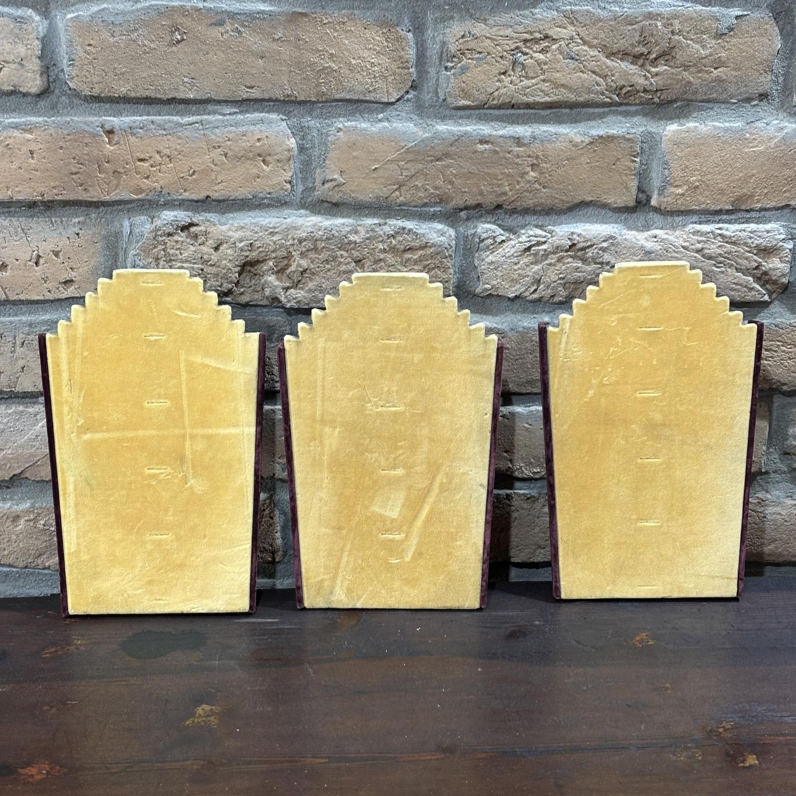 Vintage Art Deco Velvet Necklace Display Stands (1 of 4)