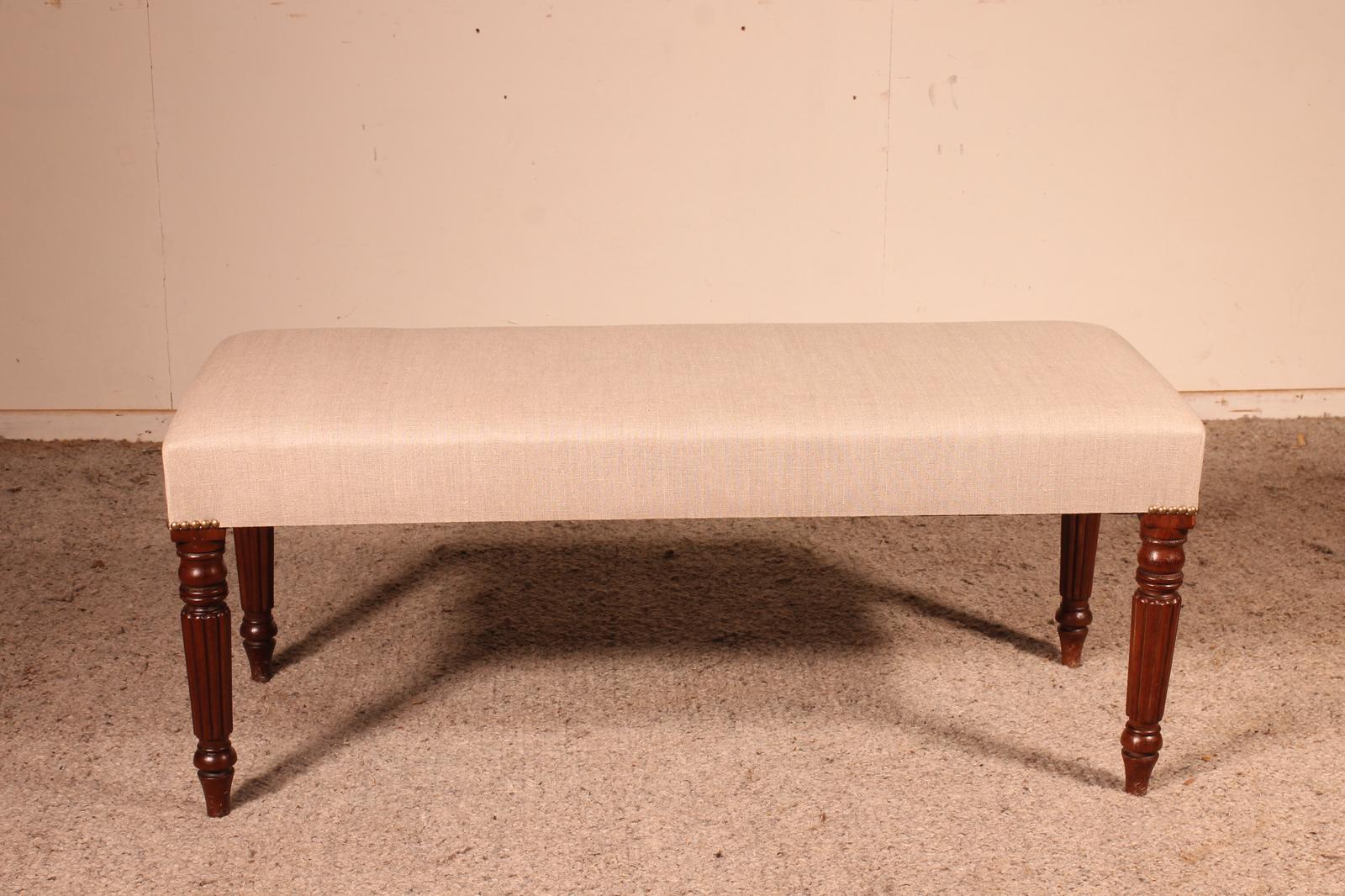 19th Century English Mahogany Bench (1 of 10)