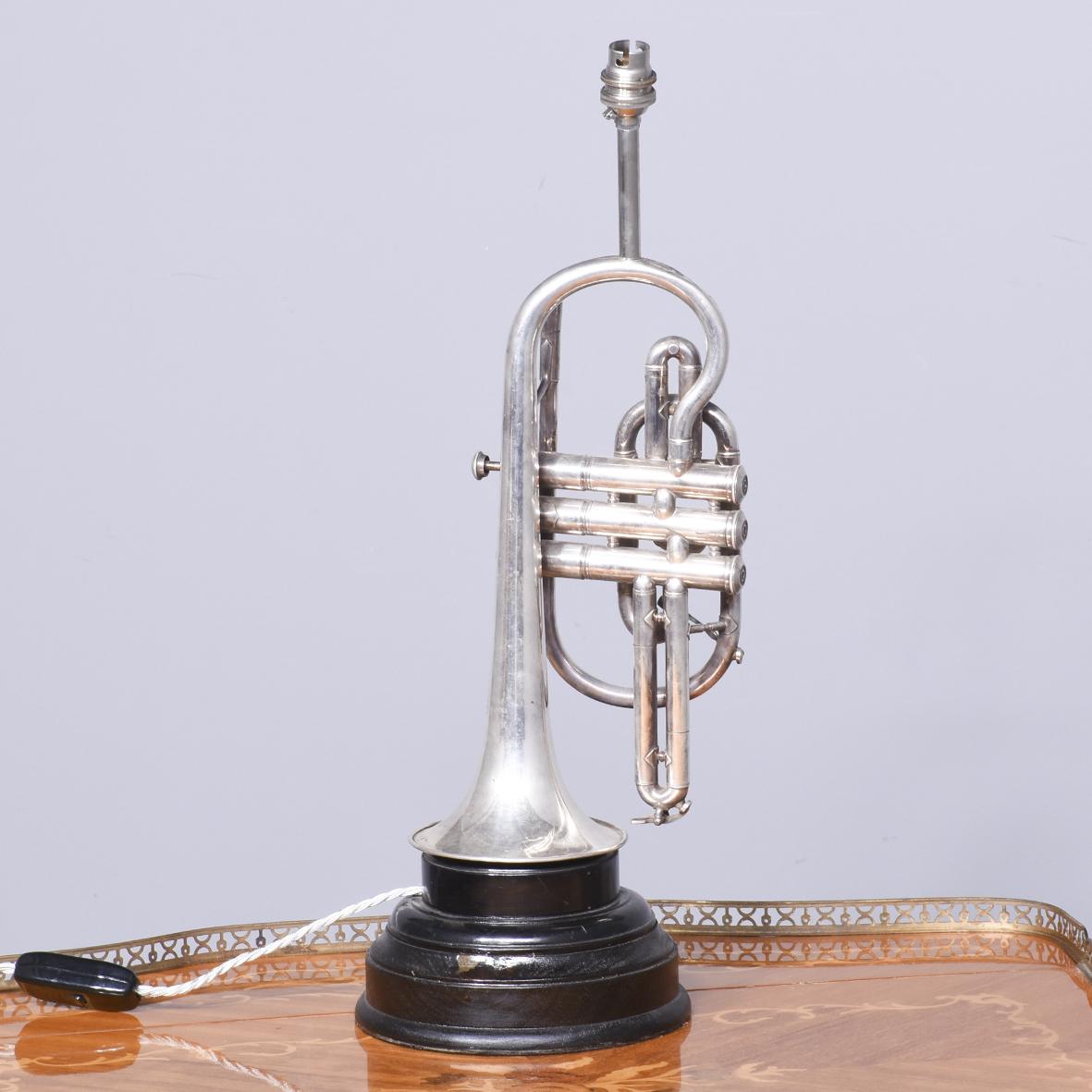 Silver Plated “Trumpet Lamp” (1 of 8)
