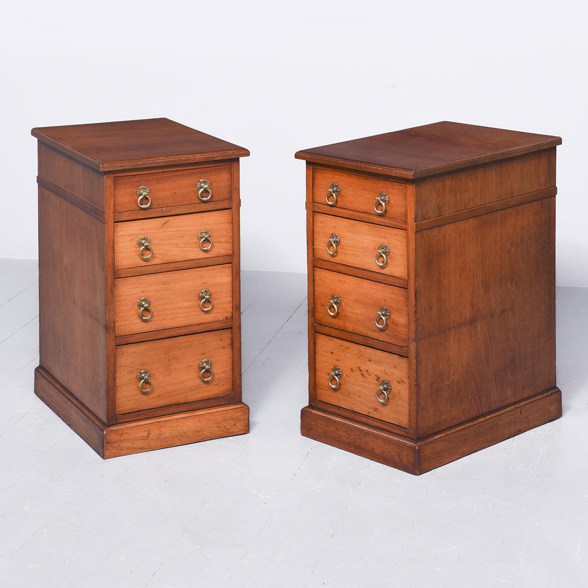 Pair of Walnut Bedside Pedestals (1 of 7)
