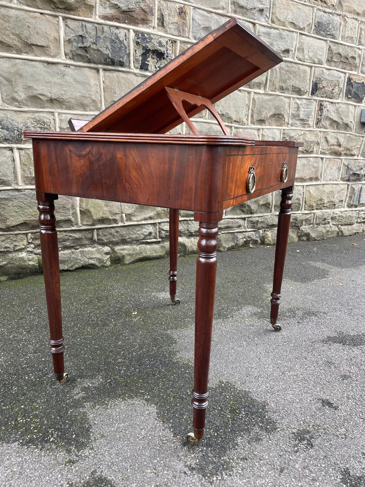Regency Mahogany Reading Writing Table (1 of 12)