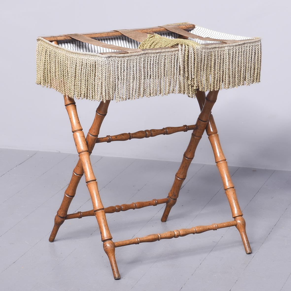 Faux Bamboo X Framed Stand (1 of 8)