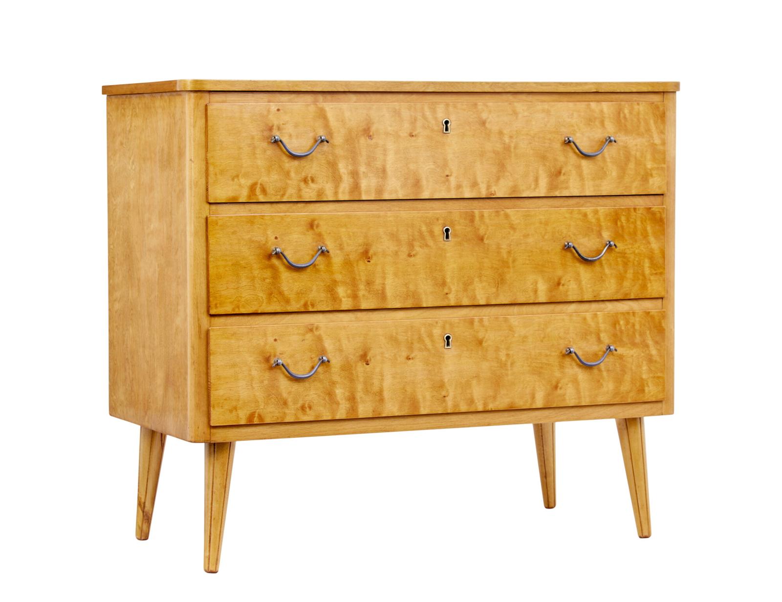 1960s Scandinavian Birch Chest of Drawers (1 of 8)