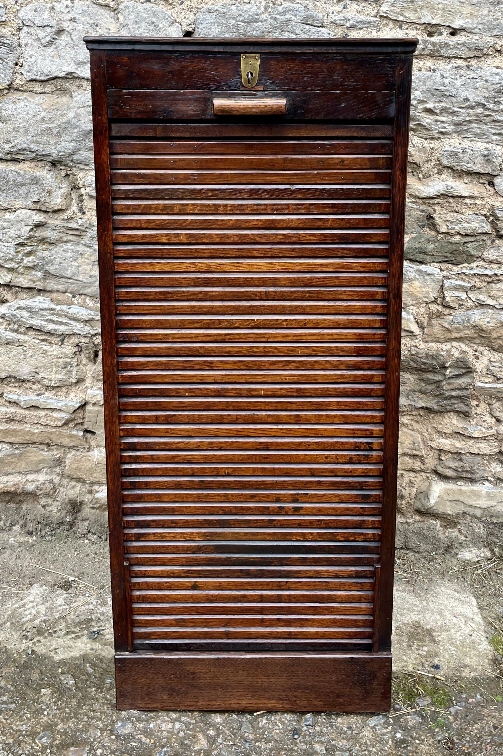 Antique Oak Tambour Filing Cabinet (1 of 16) Antique Oak Tambour Filing Cabinet (1 of 16)
