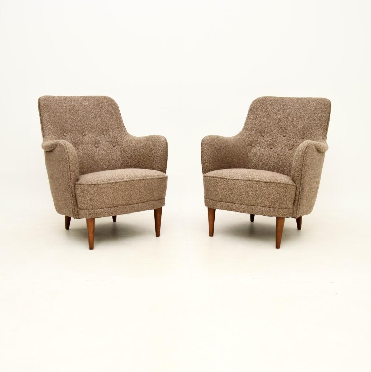 Pair of Vintage Swedish Samsas Armchairs by Carl Malmsten (1 of 6) Pair of Vintage Swedish Samsas Armchairs by Carl Malmsten (1 of 6)