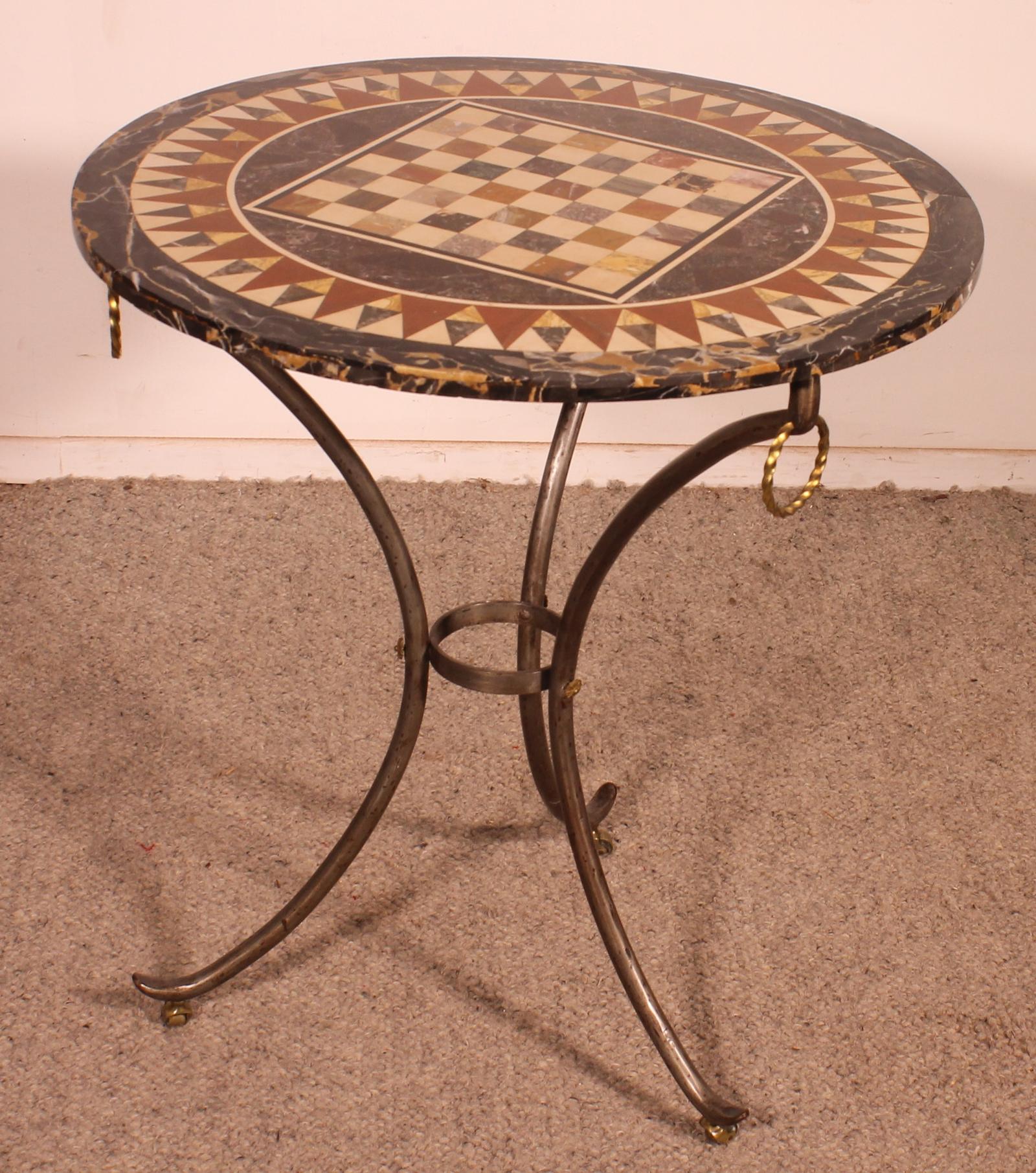 Pedestal Table With A Pietra Dura Top And Game Board - 18th Century (1 of 12) Pedestal Table With A Pietra Dura Top And Game Board - 18th Century (1 of 12)