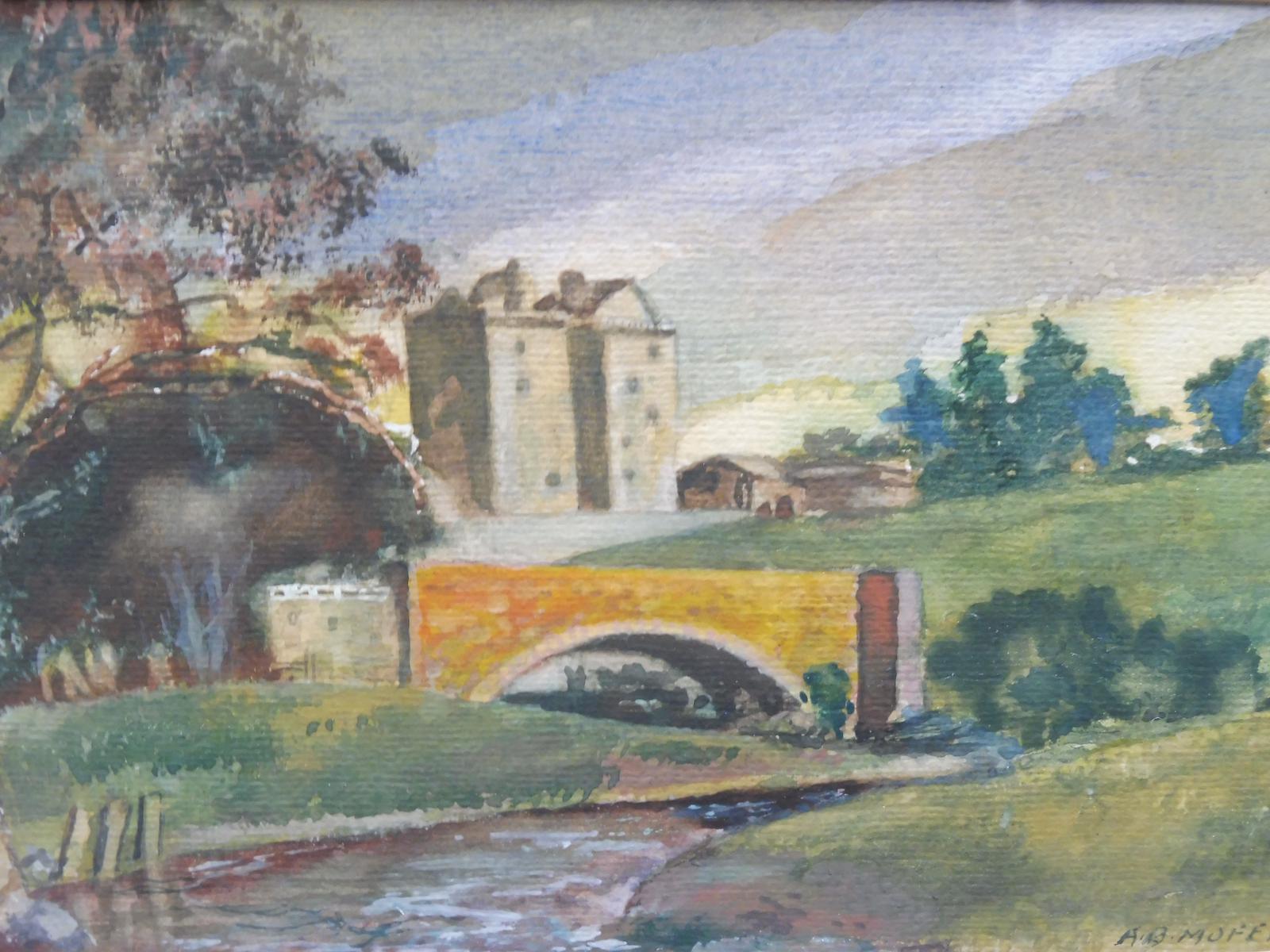 Watercolour Bourthwick  Castle Scotland, A B Moffat (1 of 10)