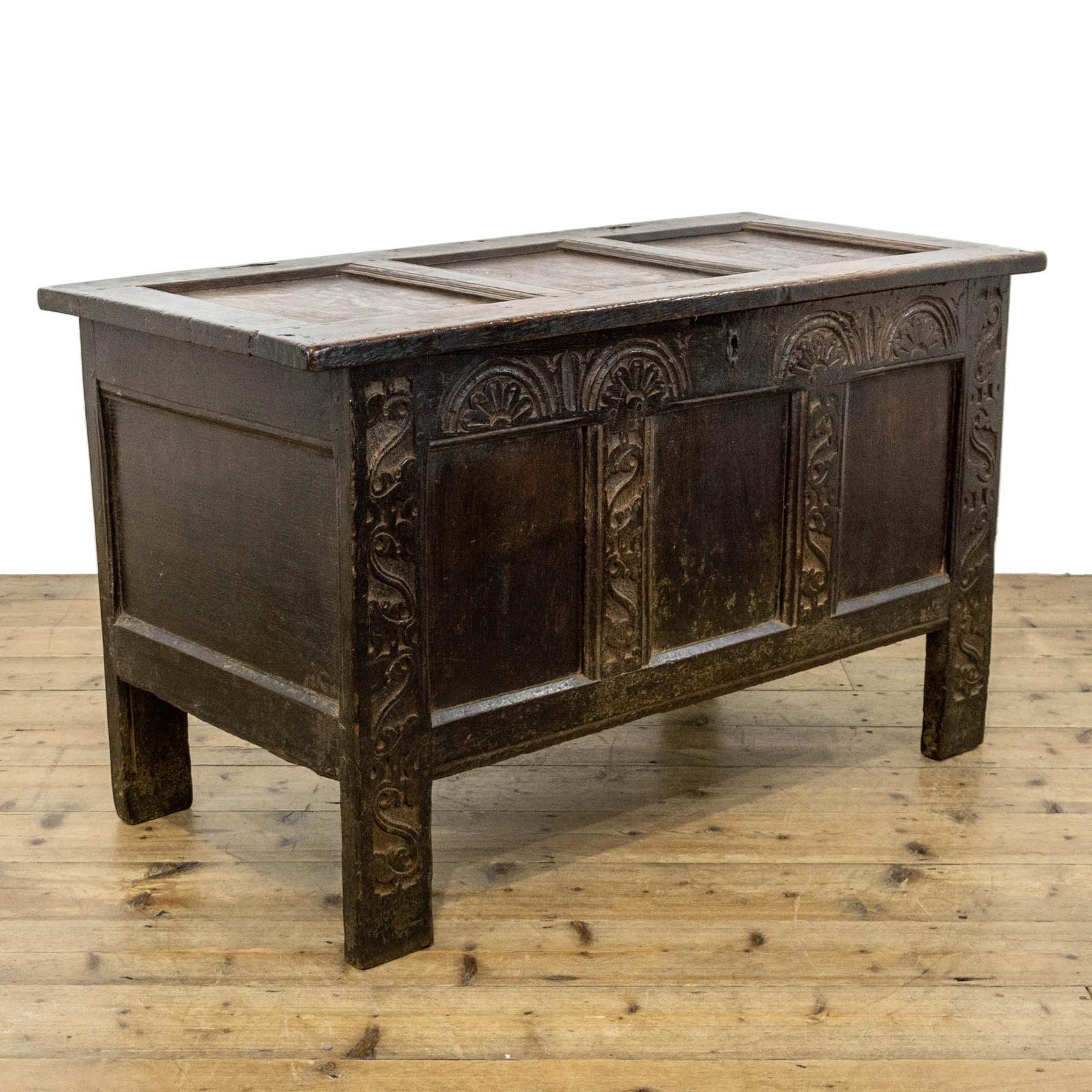 17th Century Antique Oak Coffer (1 of 13)
