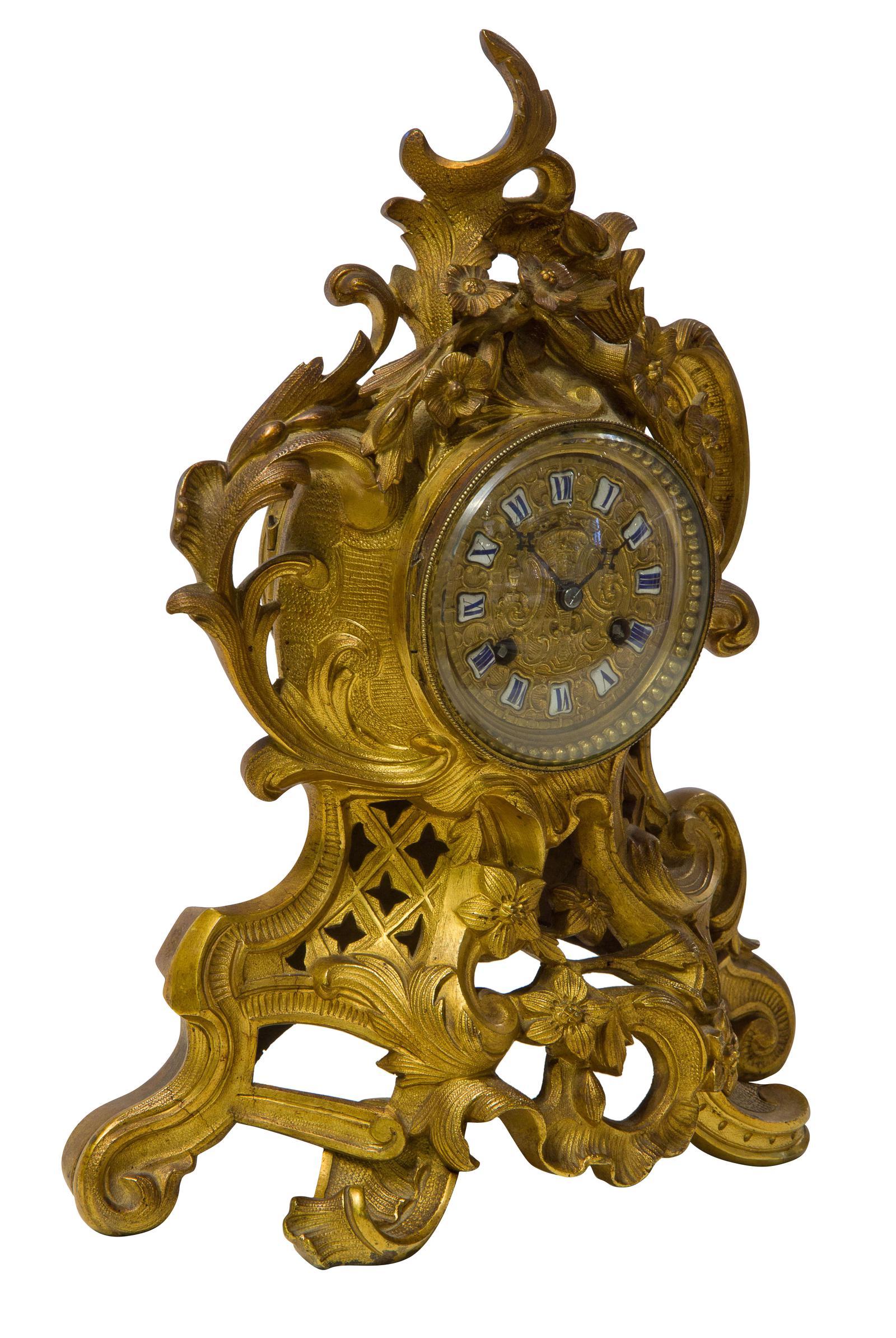 Fine Quality Rococo French Mantel Clock (1 of 8) Fine Quality Rococo French Mantel Clock (1 of 8)